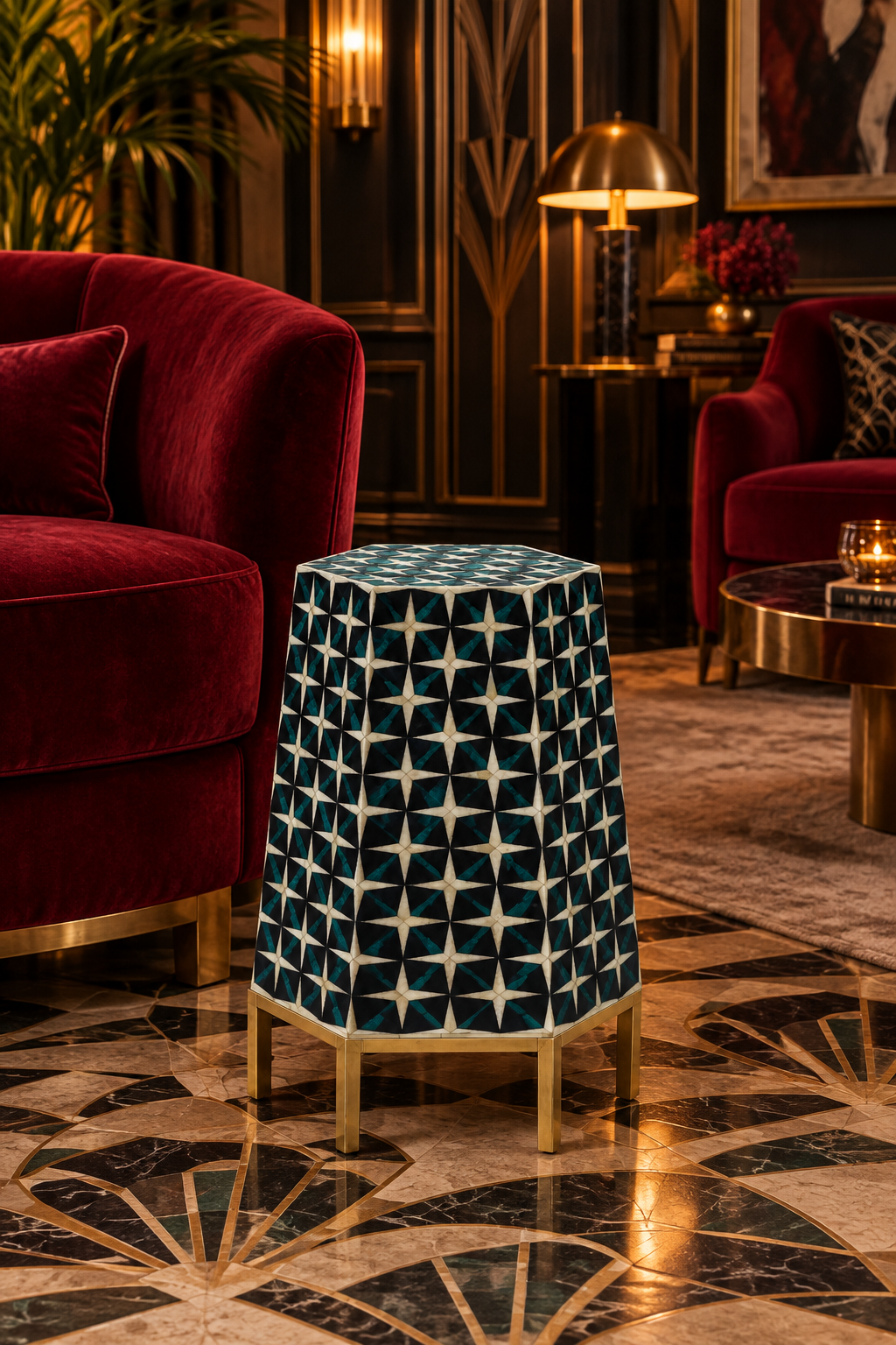 Bone Inlay Stardom Side Table