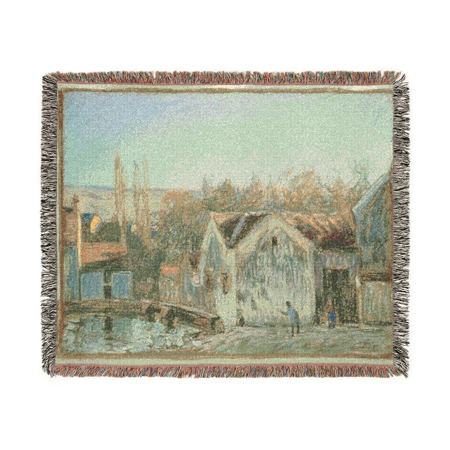 A Corner of Moret-sur-Loing - Alfred Sisley Tapestry Blanket
