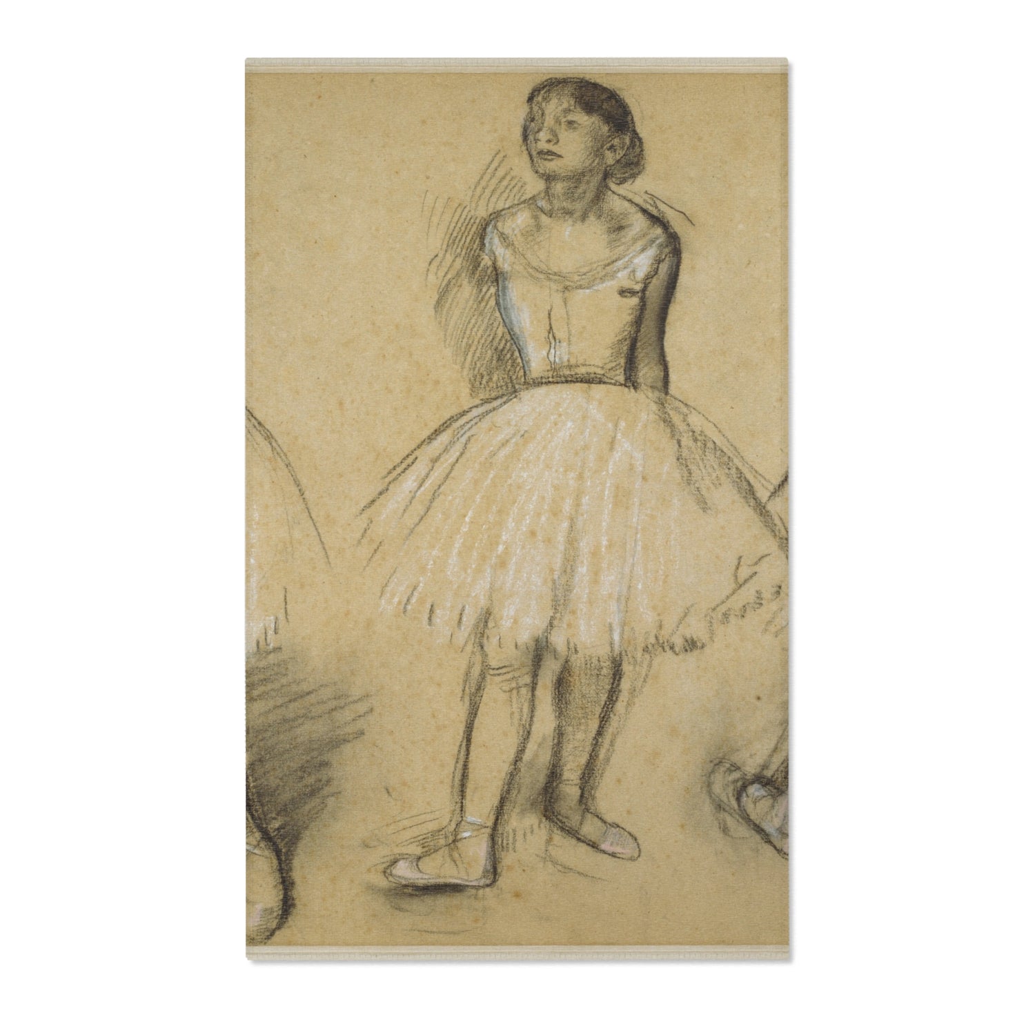 Three Studies of a Dancer in Fourth Position - Hilaire Germain Edgar Degas Area Rug