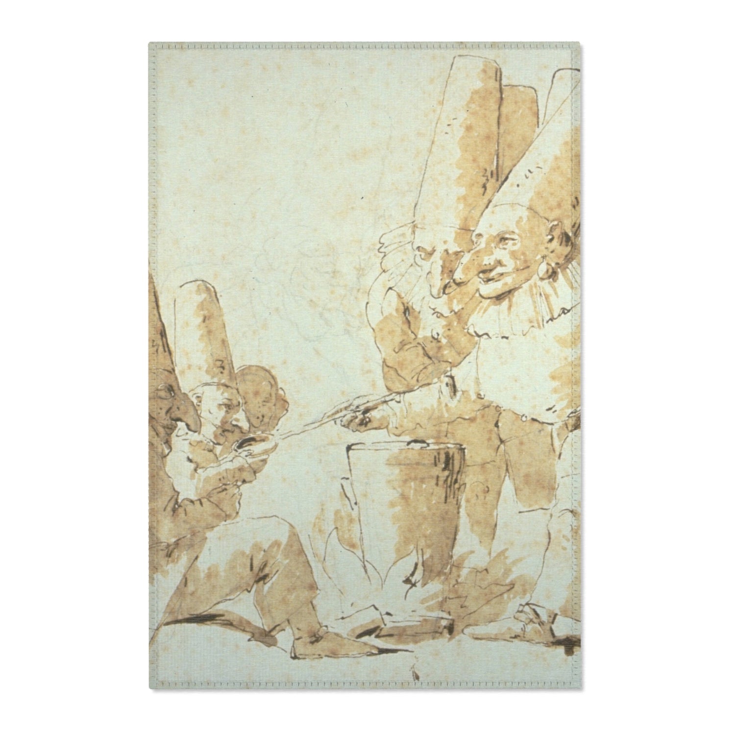 Punchinellos Cooking and Tasting Gnocchi - Giovanni Battista Tiepolo Area Rug