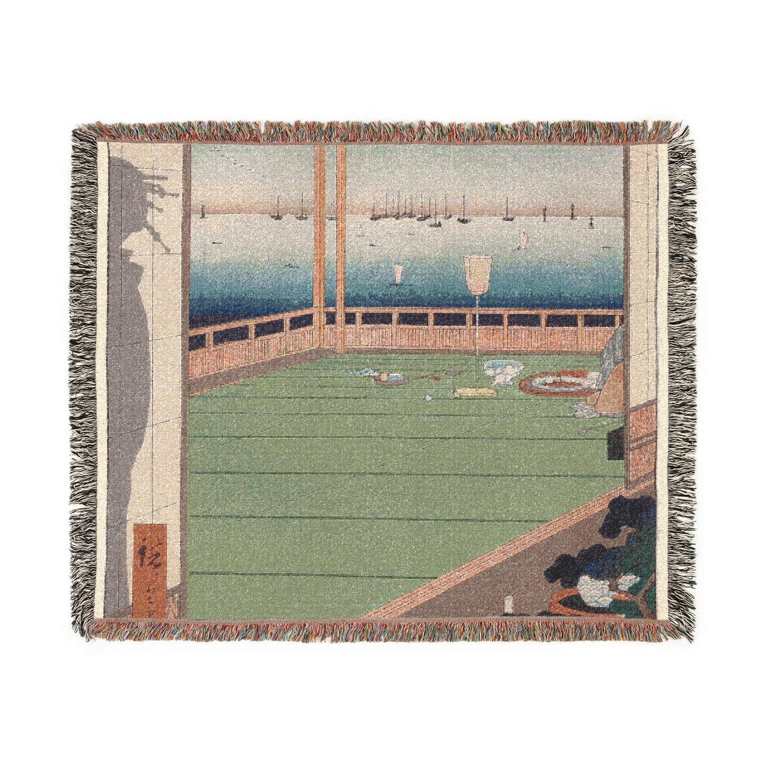 The Moon Viewing Promontory - Utagawa Hiroshige Tapestry Blanket