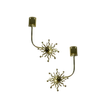 Brass Sun Burst Curtain Hook Pair