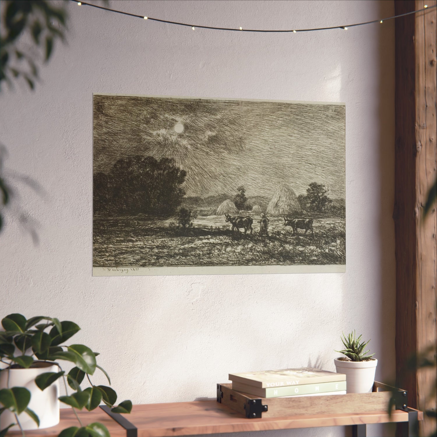 Moonlight at Valmondois - Charles François Daubigny Fine Art Poster