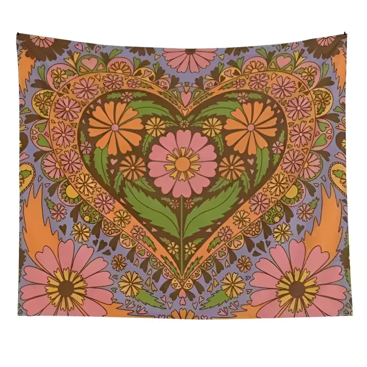 80S Retro Flower Wall Hanging Tapestry Wall Decor Default Title