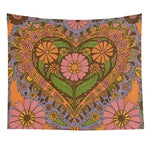 80S Retro Flower Wall Hanging Tapestry Wall Decor Default Title
