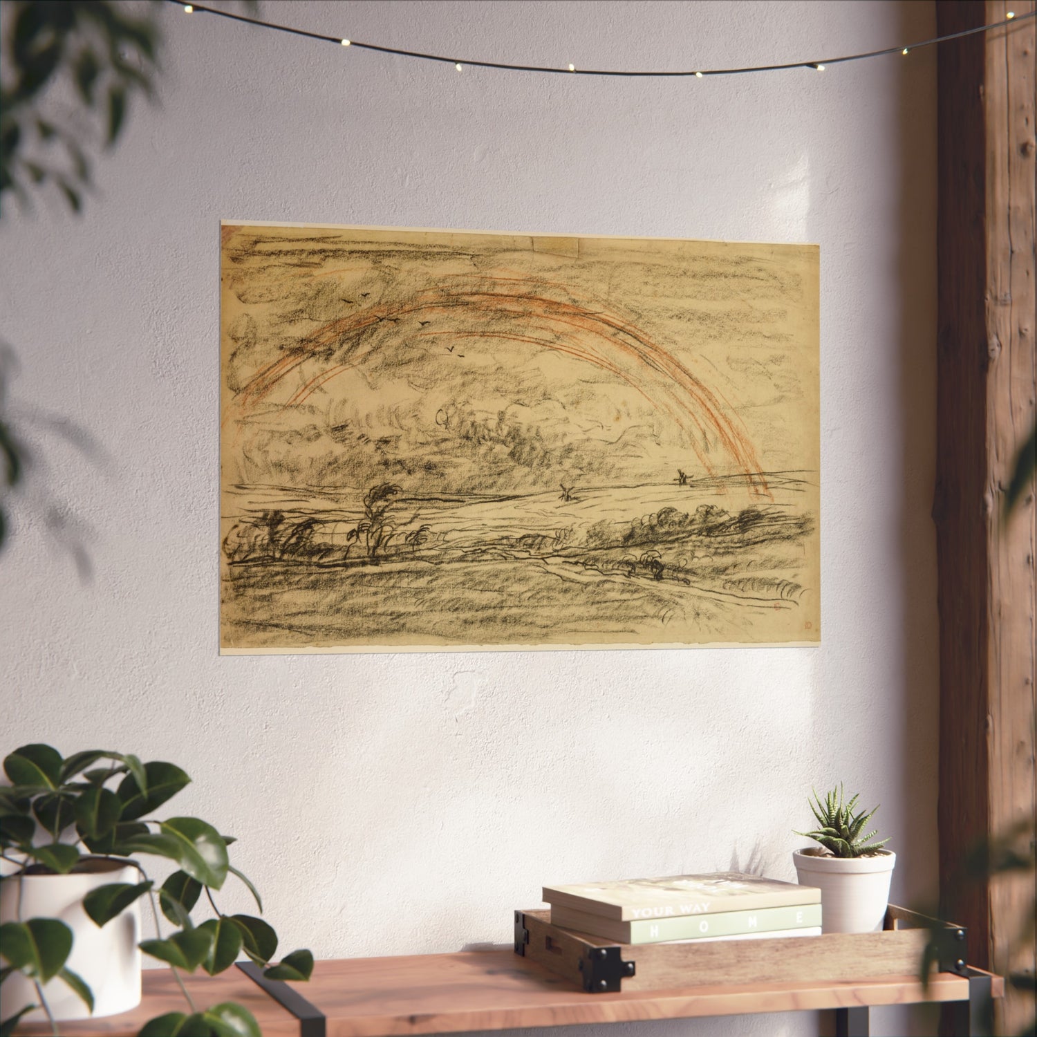 Landscape with a Rainbow - Charles François Daubigny Fine Art Poster