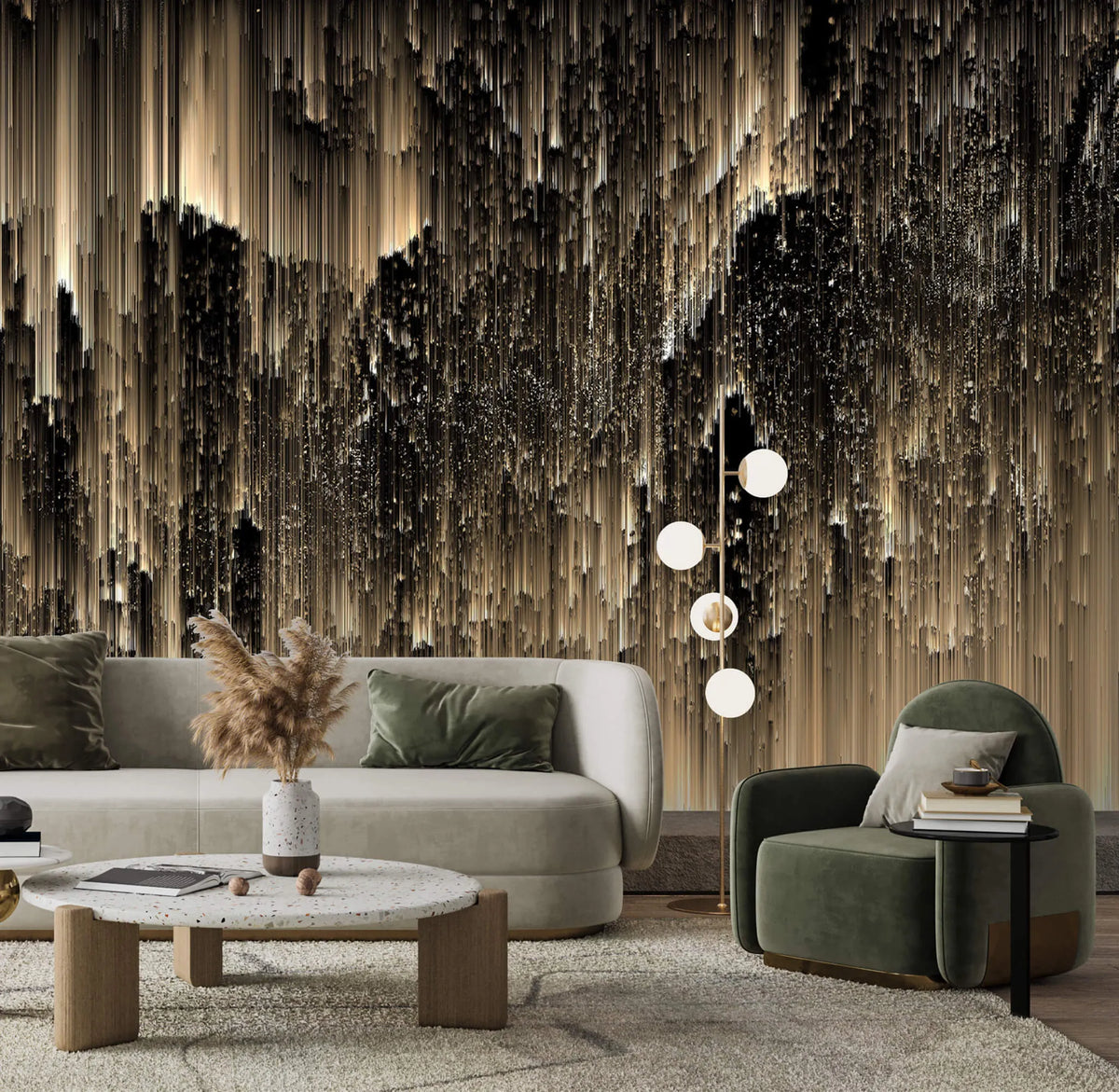 Midnight Opulence: Glamorous Night Wallpaper