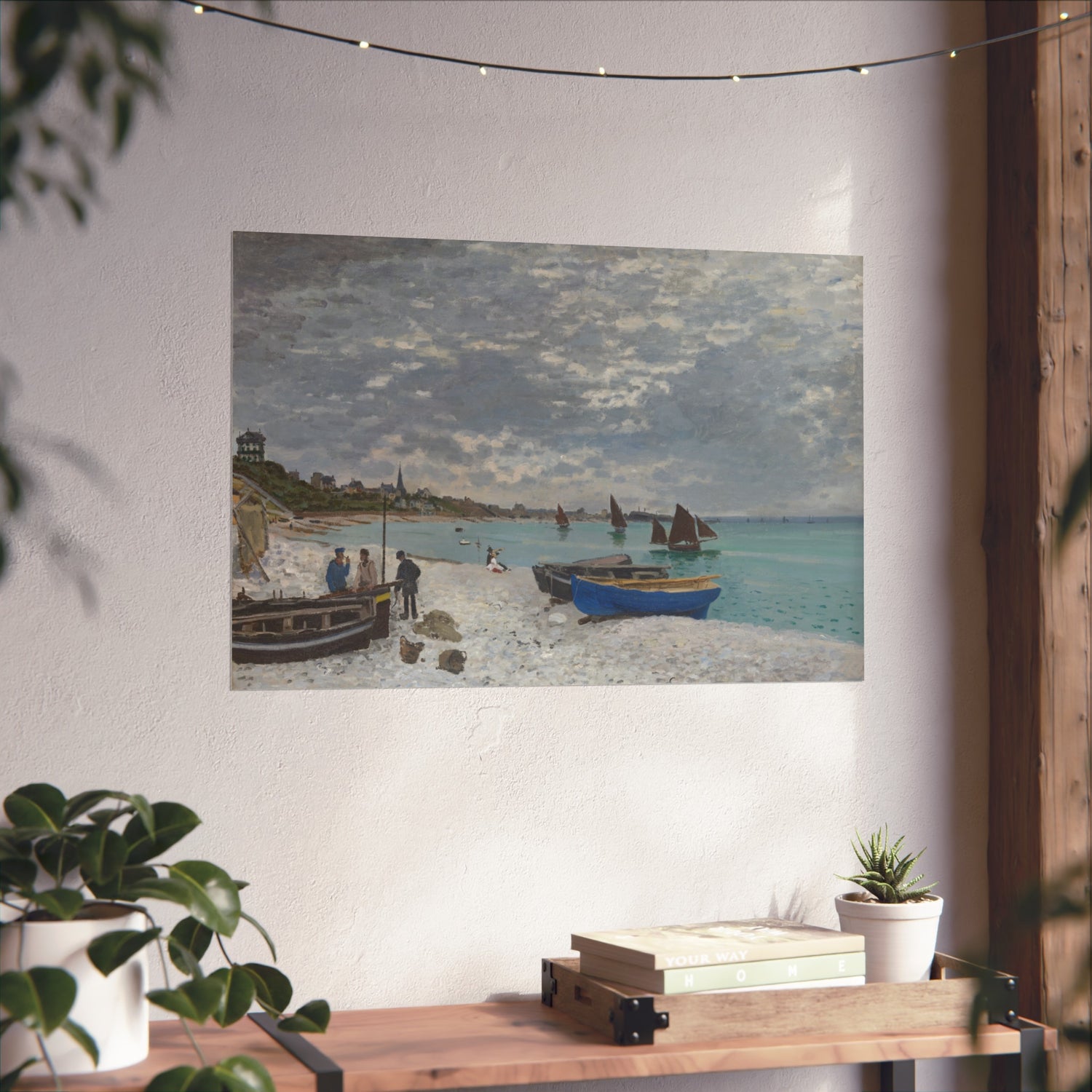 The Beach at Sainte-Adresse - Claude Monet Fine Art Poster