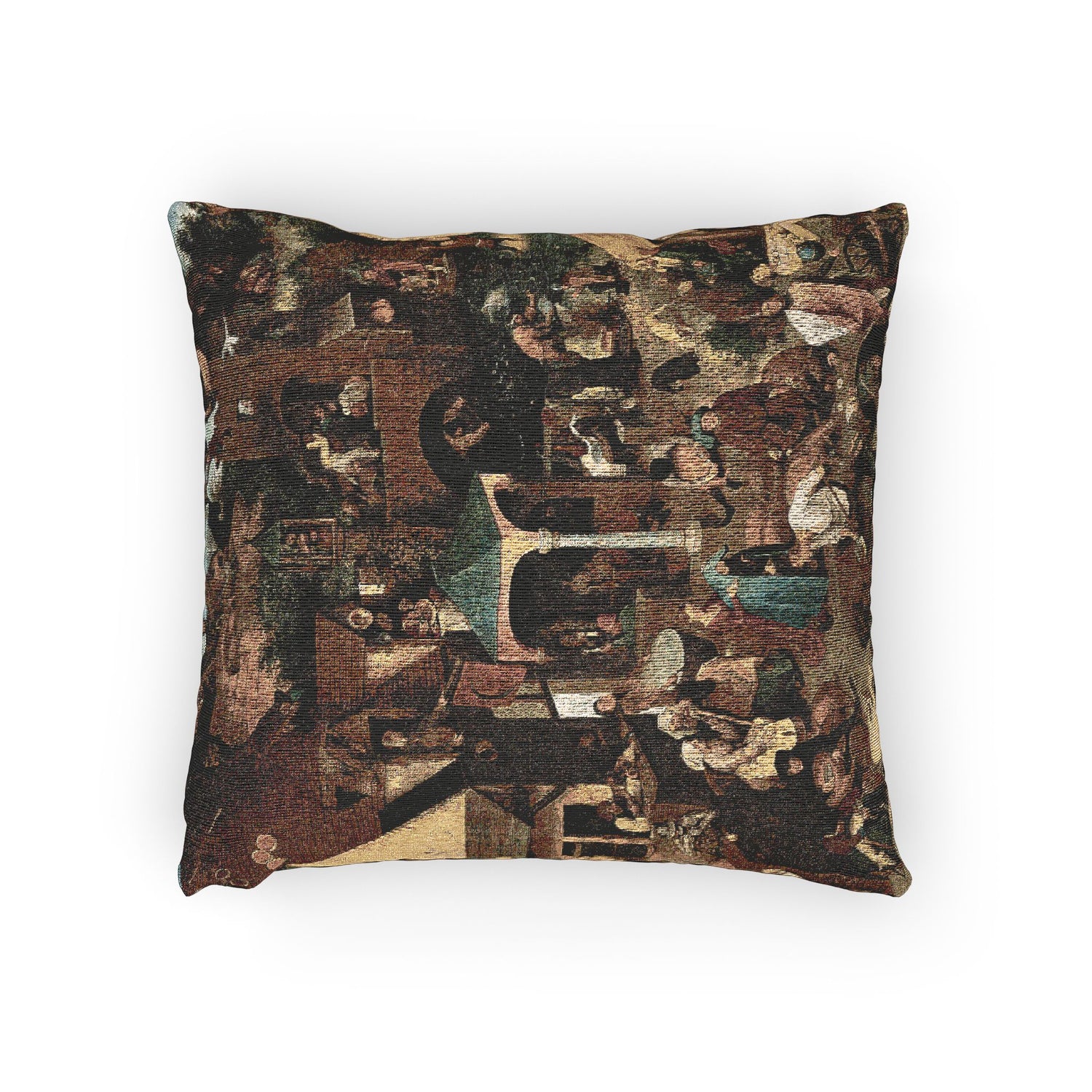 Pieter Brueghel the Elder - The Dutch Proverbs - Google Art Project | Woven Pillow