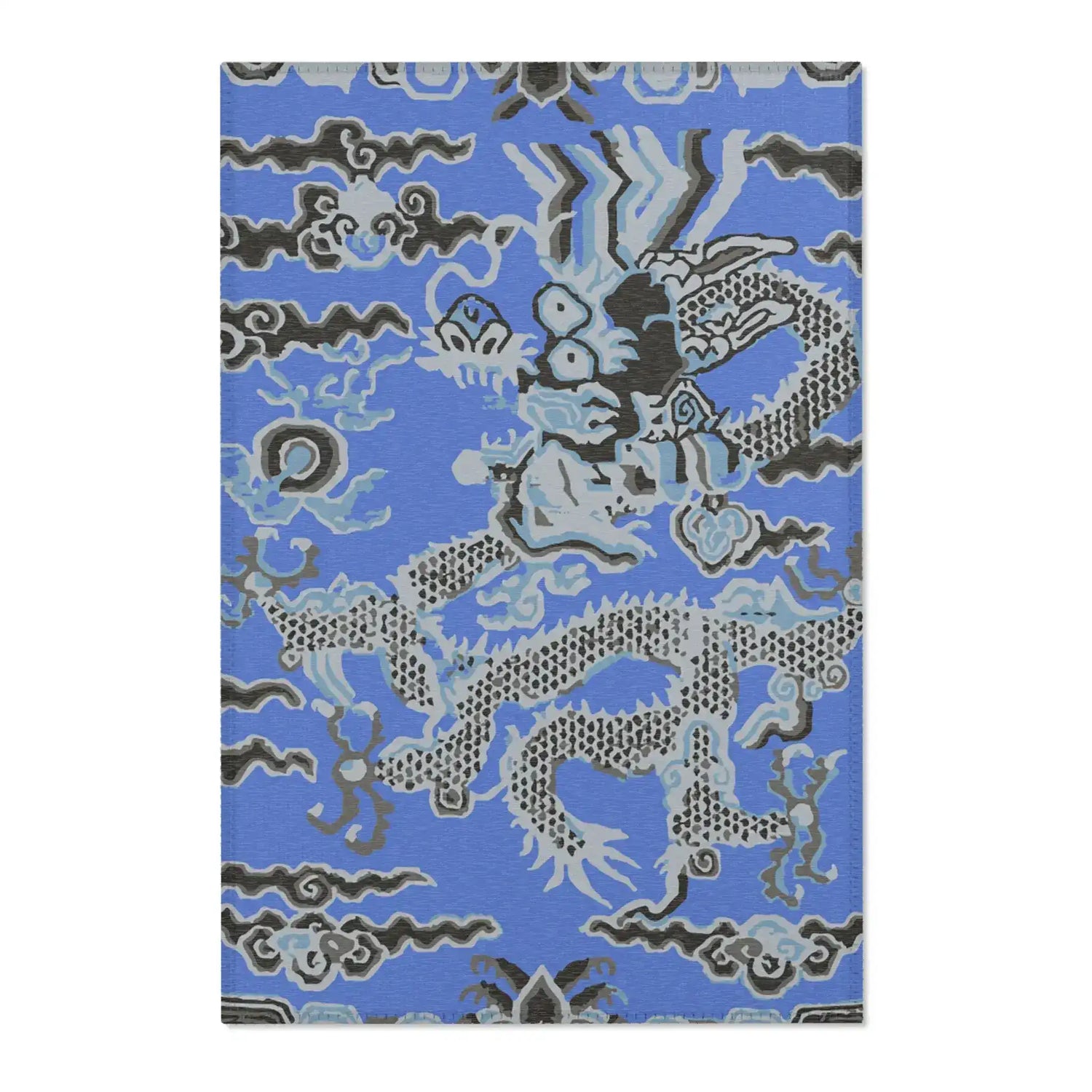 Cerulean Sky Imperial Dragon Accent Rug
