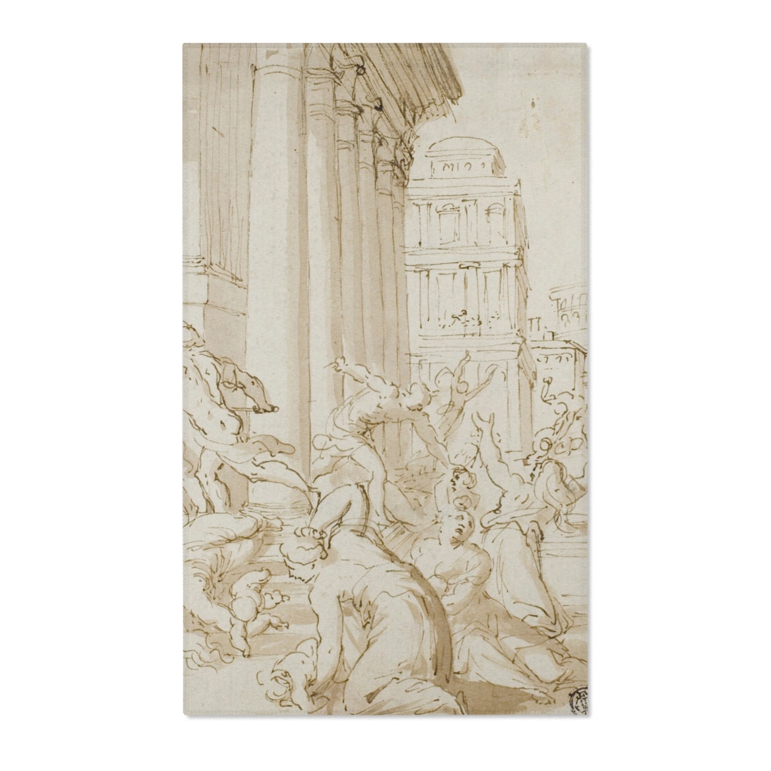 Massacre of the Innocents - Nicolas Poussin Area Rug