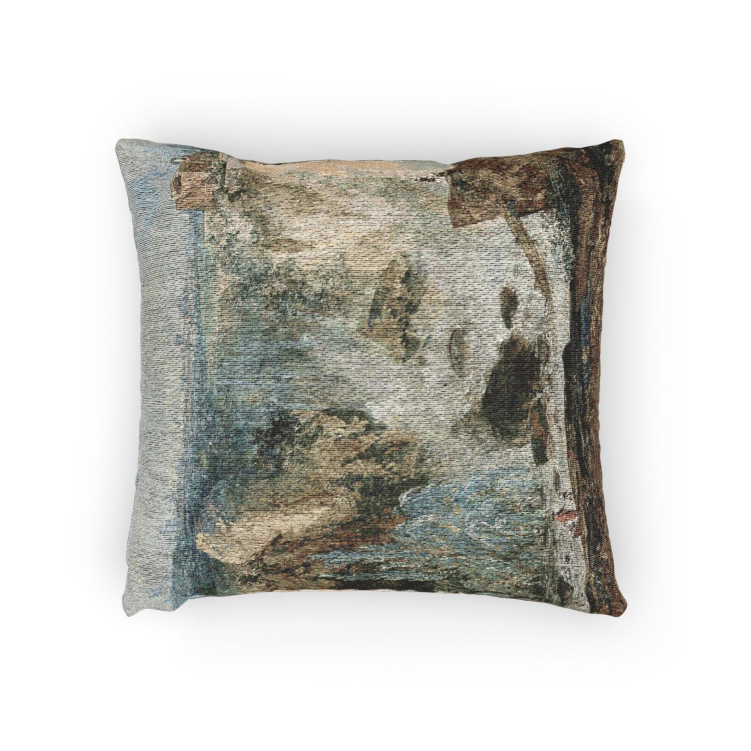 Louis Gabriel Moreau - Waterfall | Woven Pillow