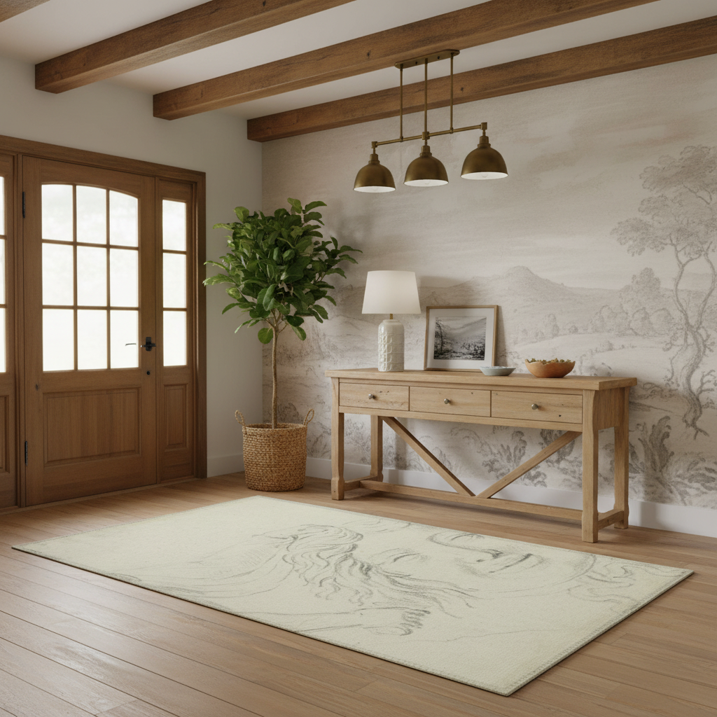 Perseus and the Gorgon's Head - Jacques Louis David Area Rug