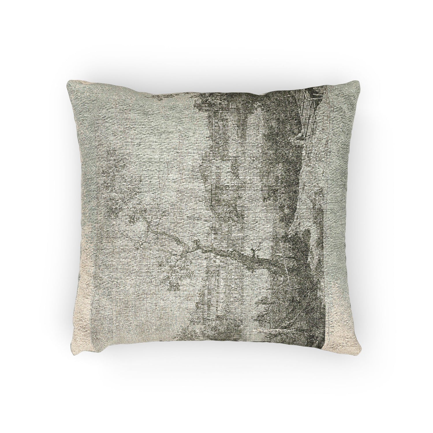 View of a Town on a River Bank - Canaletto Pillow
