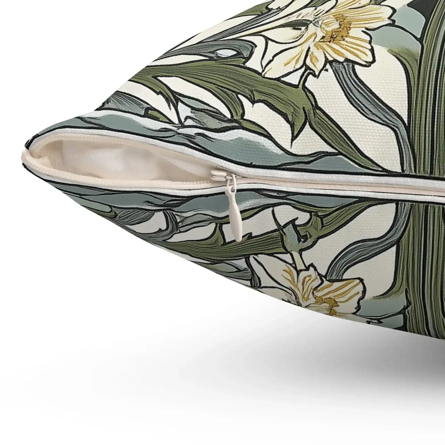 Art Nouveau Lilies Throw Pillow