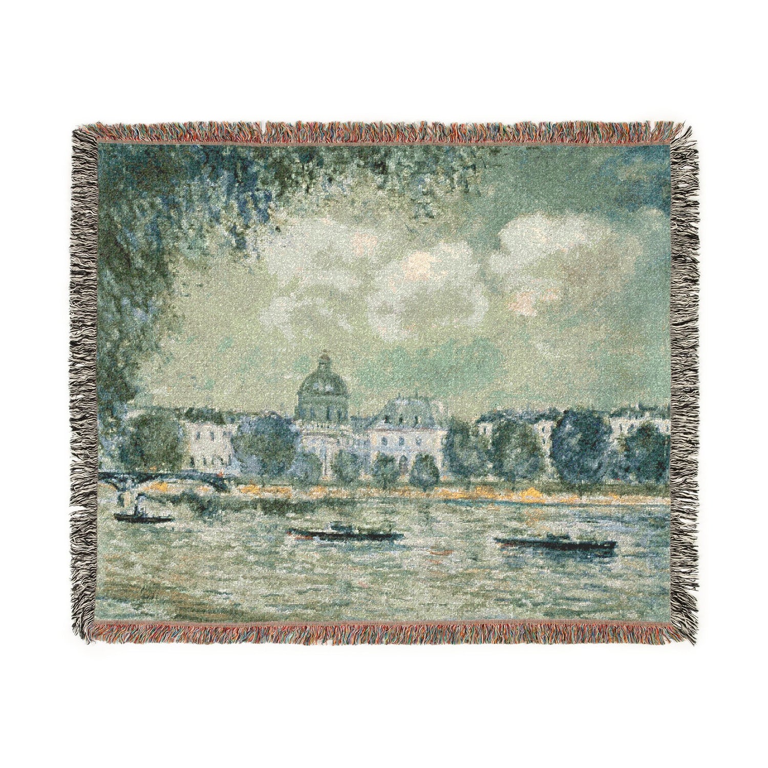 Landscape along the Seine - Alfred Sisley Tapestry Blanket