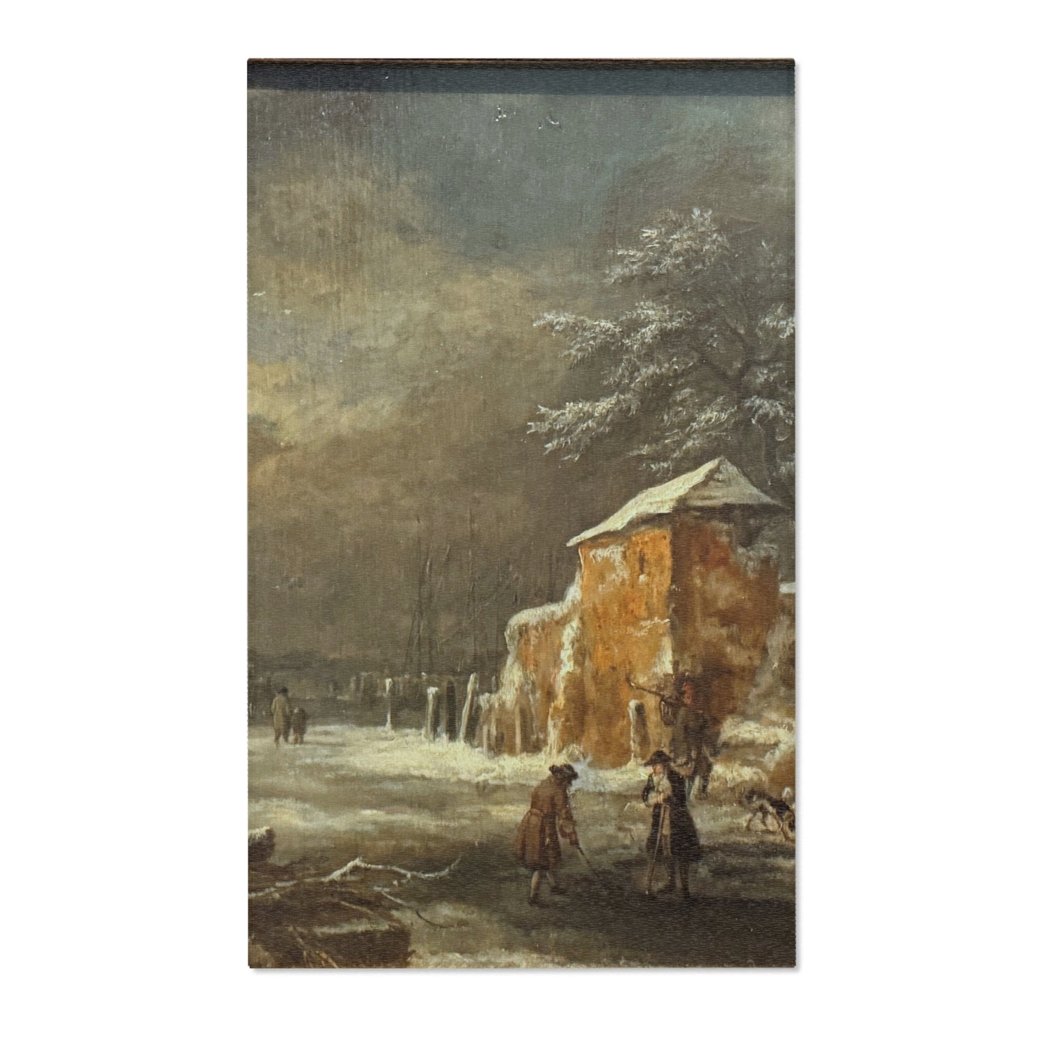 Winter Landscape - Jacob van Ruisdael Area Rug