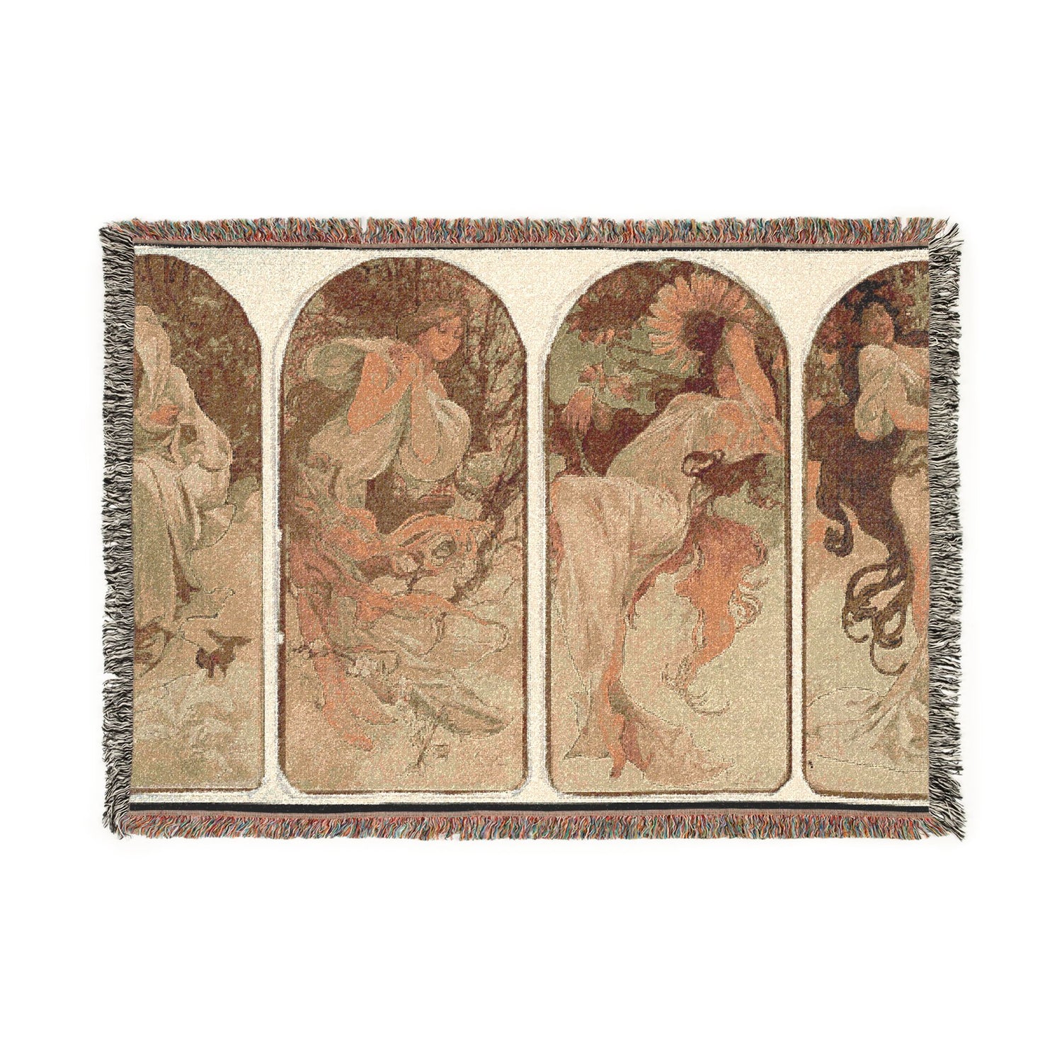The Seasons - Alphonse Mucha Tapestry Blanket