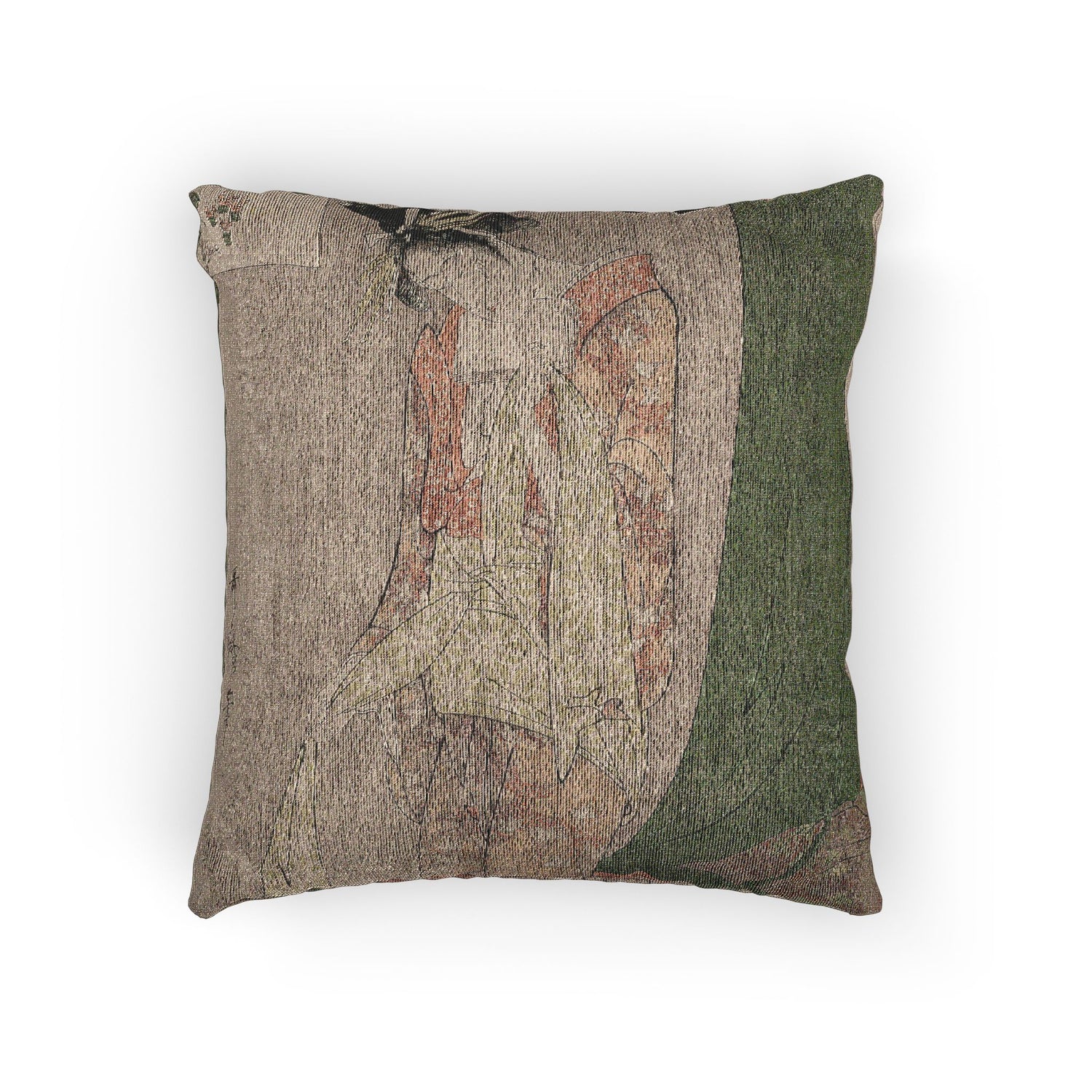 Hanaogi of Ogiya Picture Puzzles - Kitagawa Utamaro Pillow