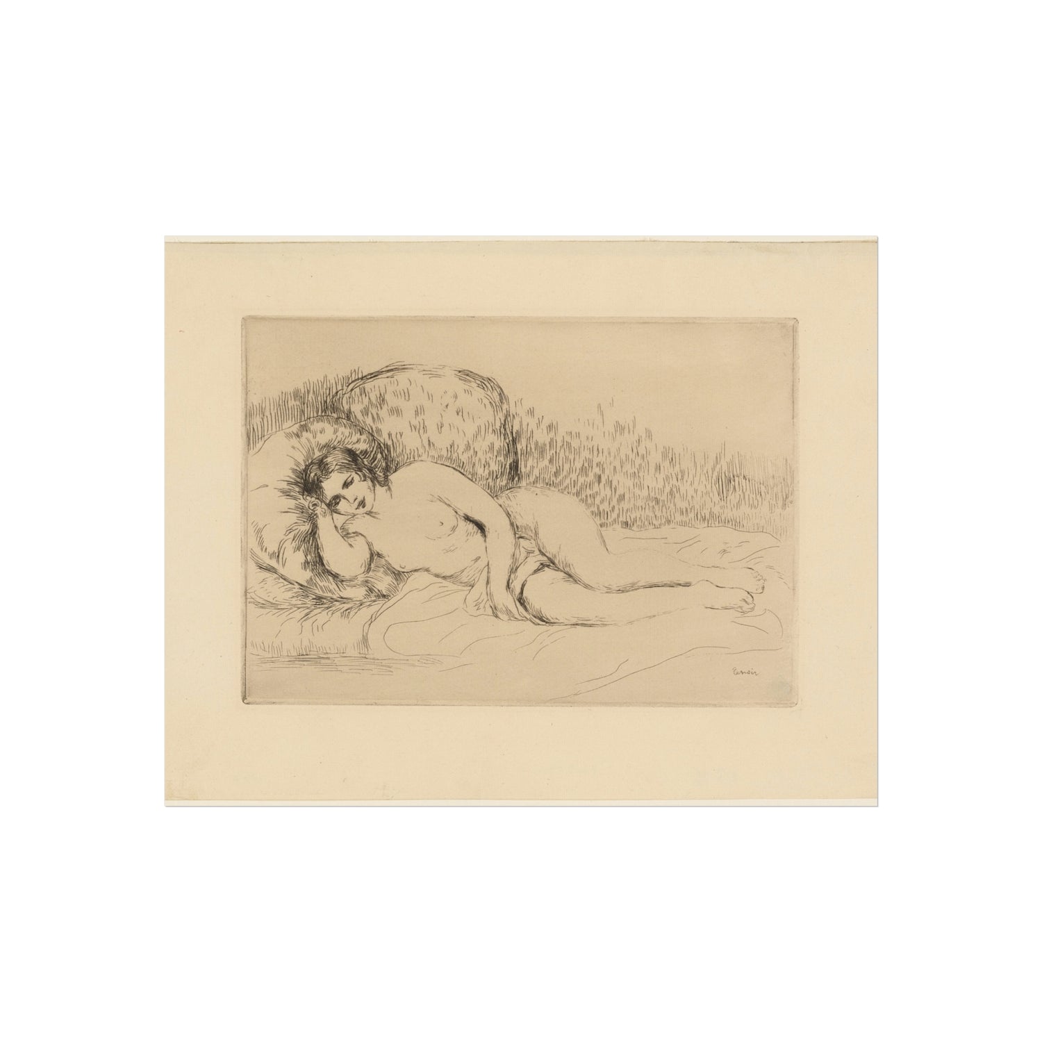 Pierre-Auguste Renoir - Woman Reclining, to the Left | Fine Art Poster