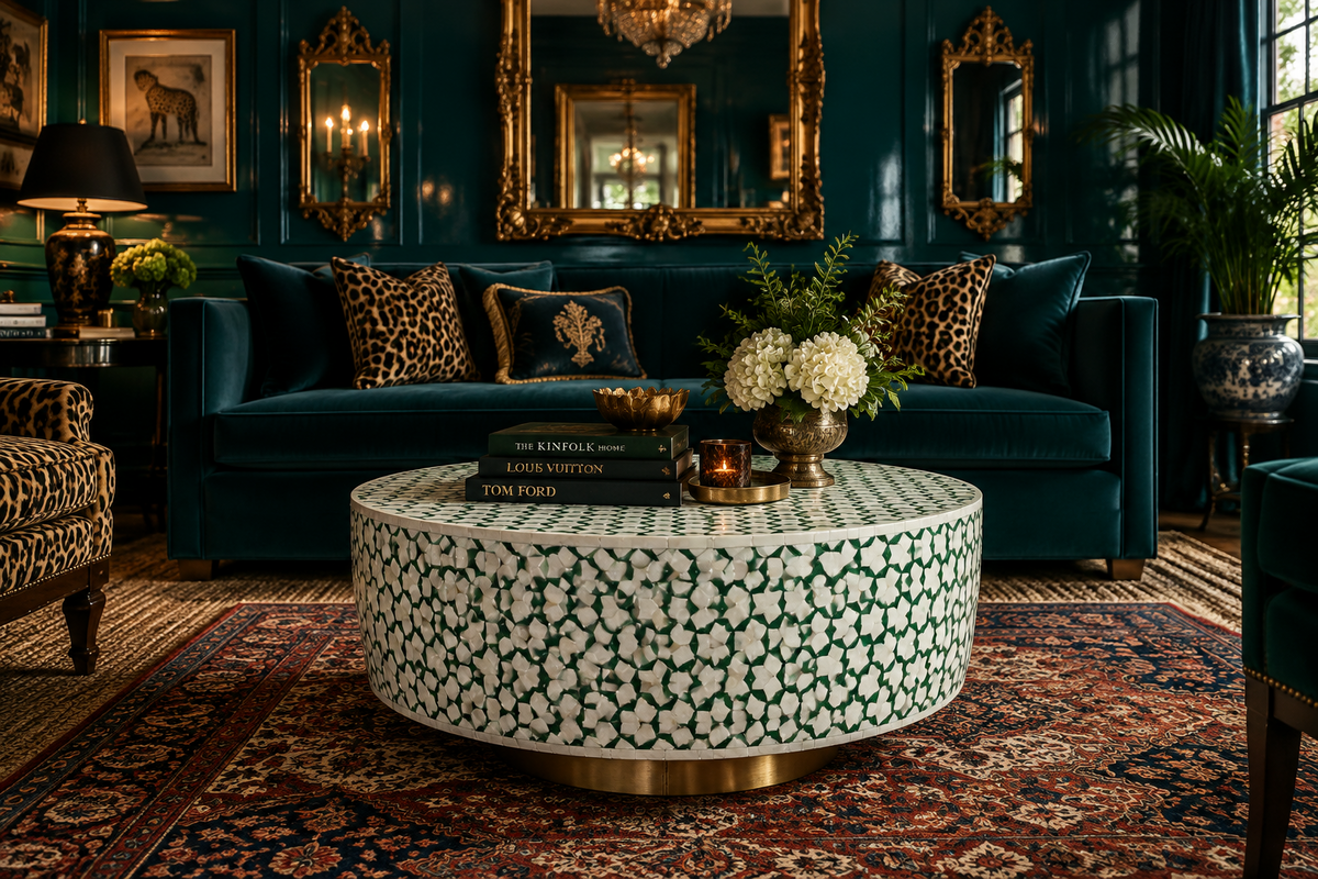 Taruga Bone Inlay Coffee Table