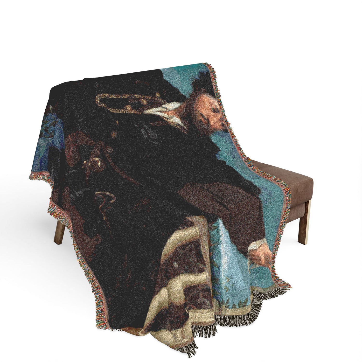 Portrait of a Man, Possibly Girolamo Rosati Woven Throw Blanket