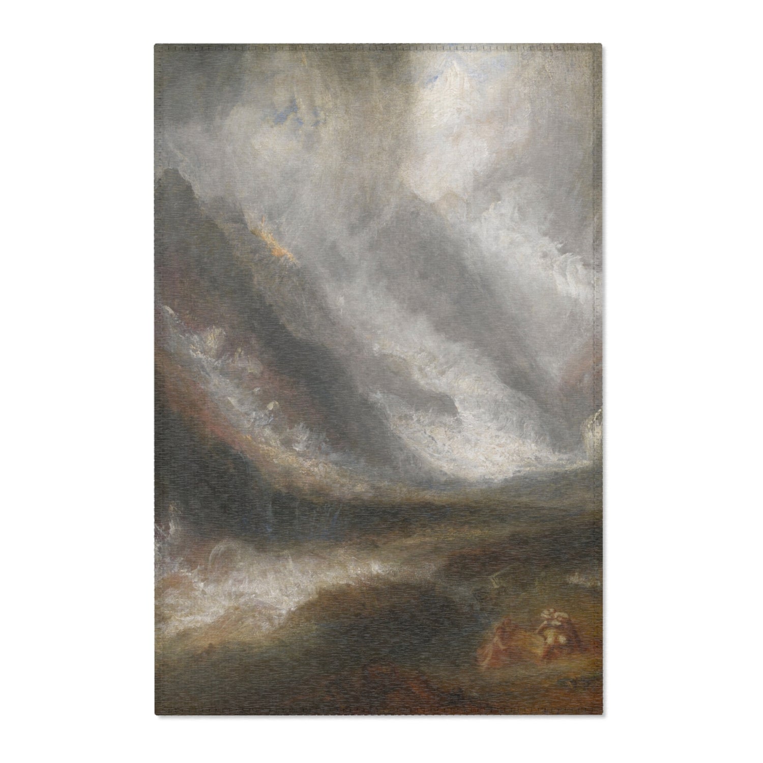 Valley of Aosta Snowstorm, Avalanche - Joseph Mallord William Turner Area Rug