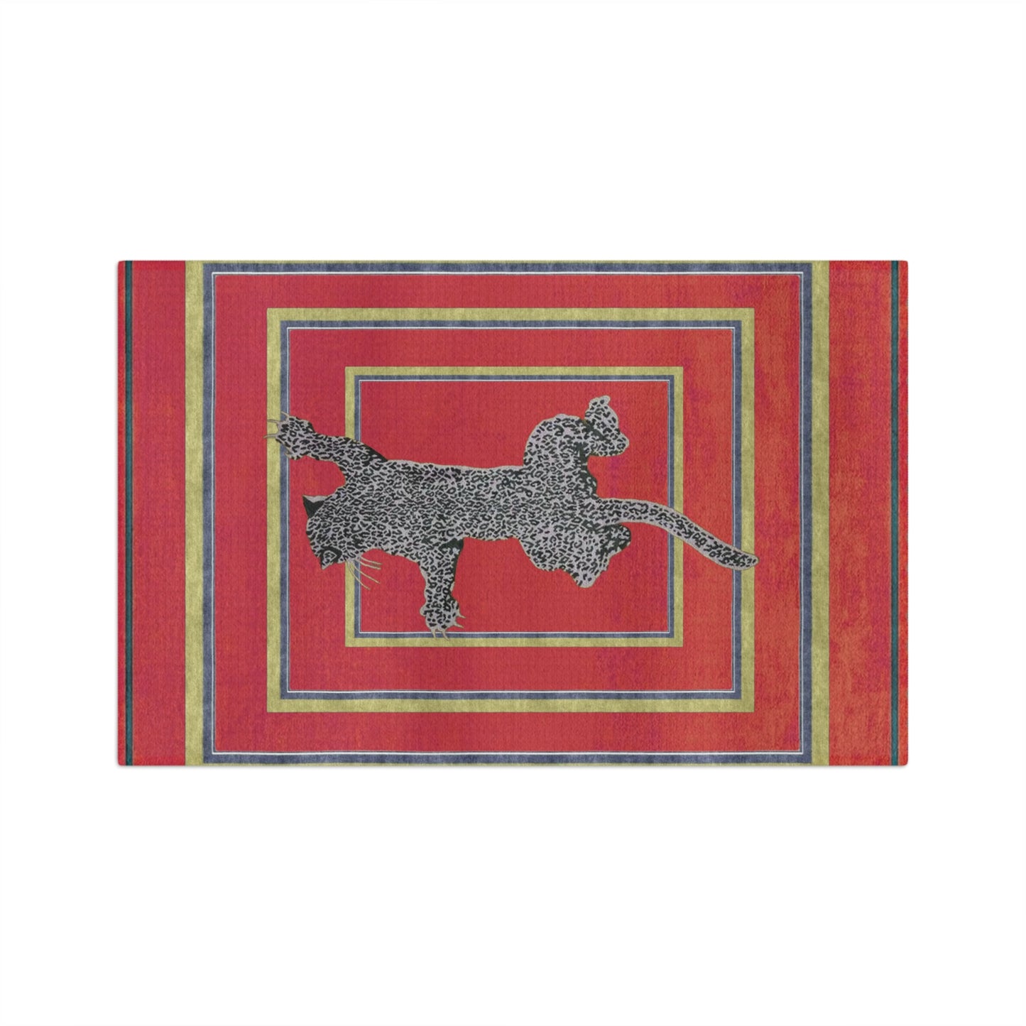 Leopard Printed Red Tea & Kitchen Towel