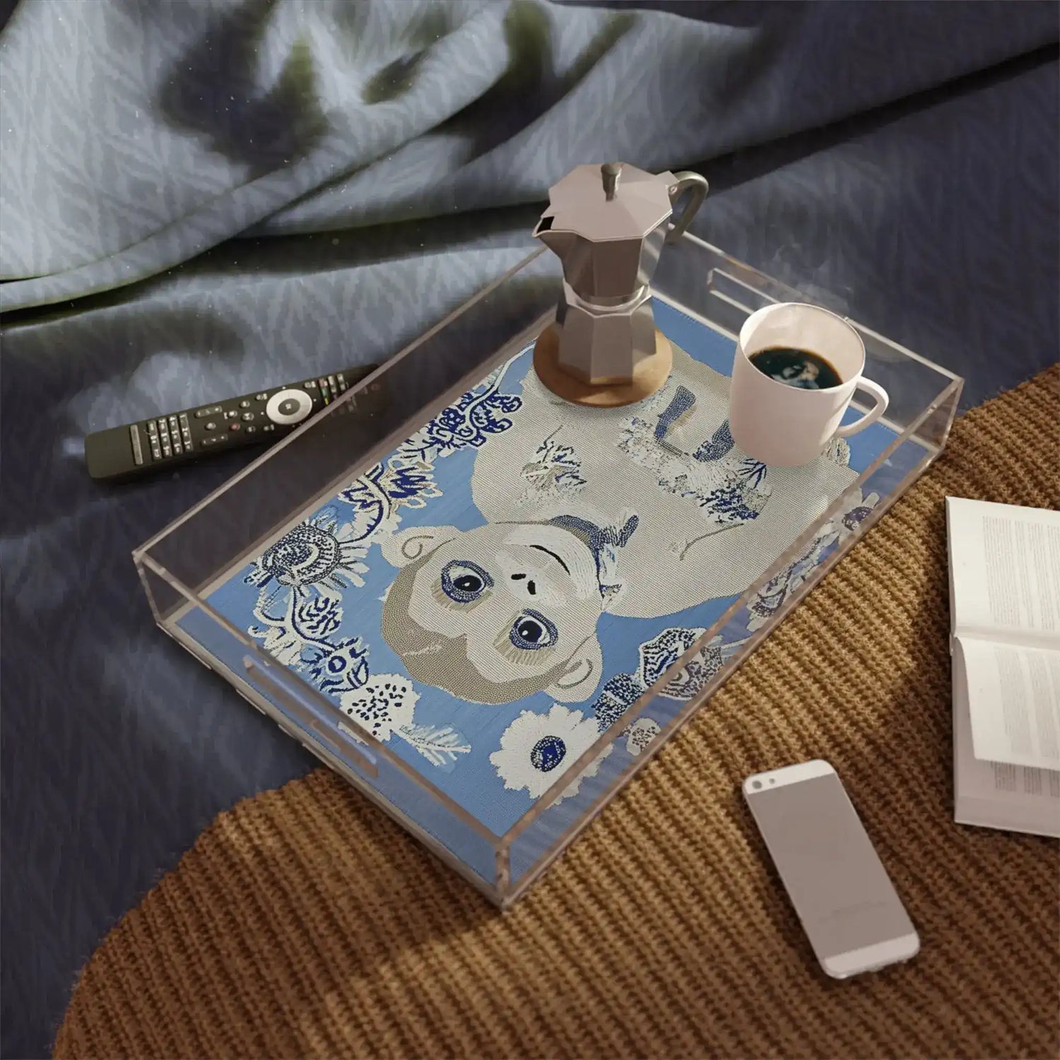 Playful Monkey & Florals Serving Tray