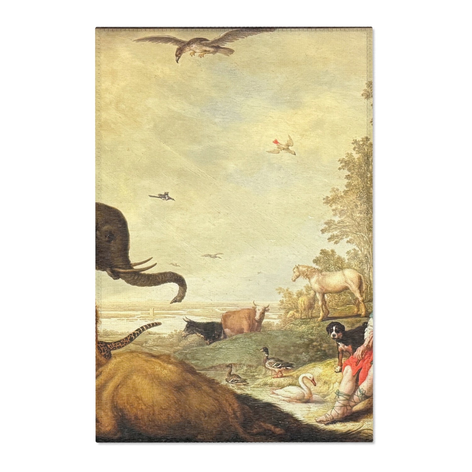 Orpheus and the Animals - Aelbert Cuyp Area Rug