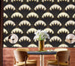Ethereal Glam: Art Deco Black Gold Wallpaper