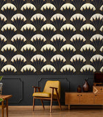 Ethereal Glam: Art Deco Black Gold Wallpaper