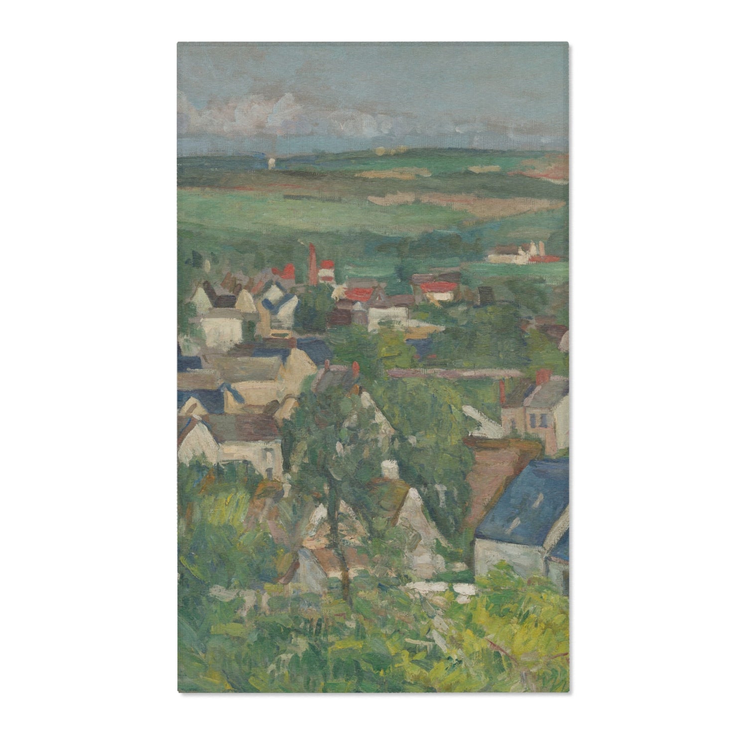 Auvers, Panoramic View - Paul Cezanne Area Rug