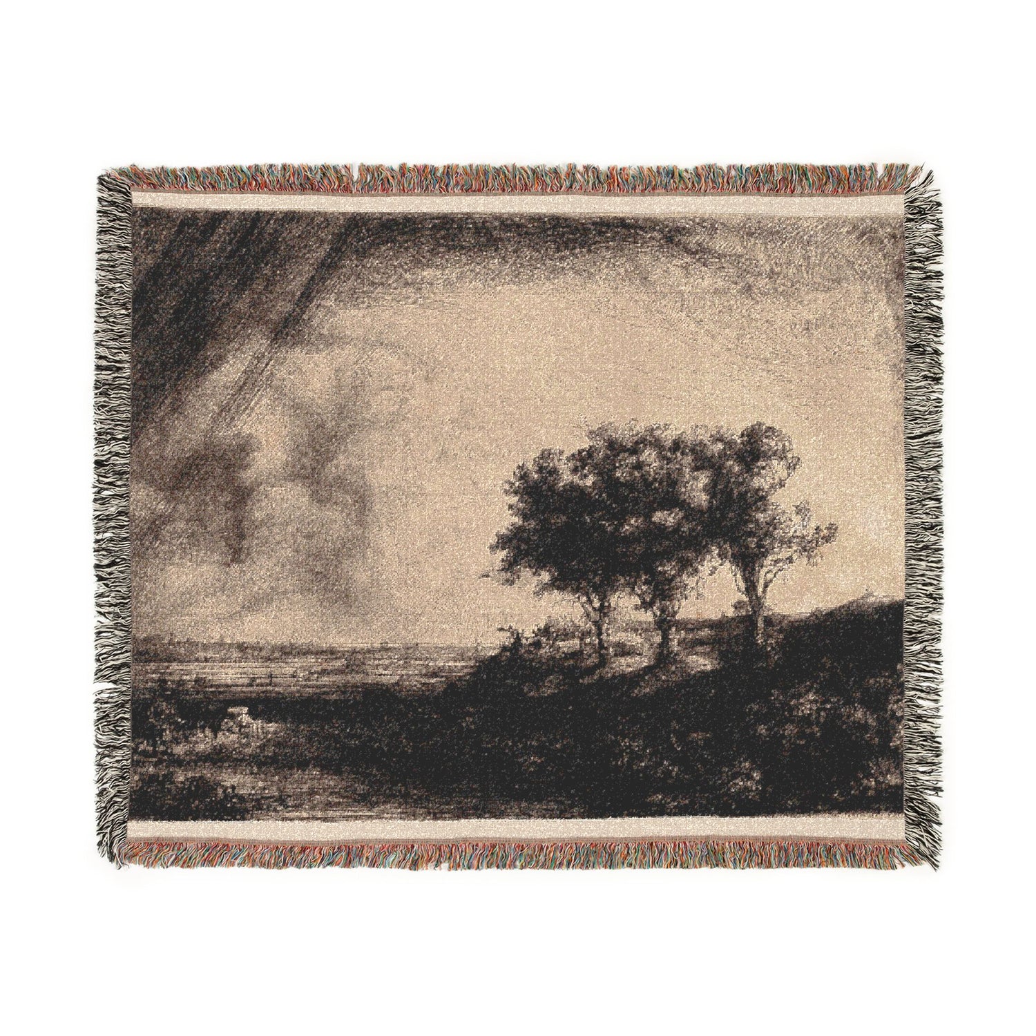 The Three Trees - Rembrandt van Rijn Tapestry Blanket