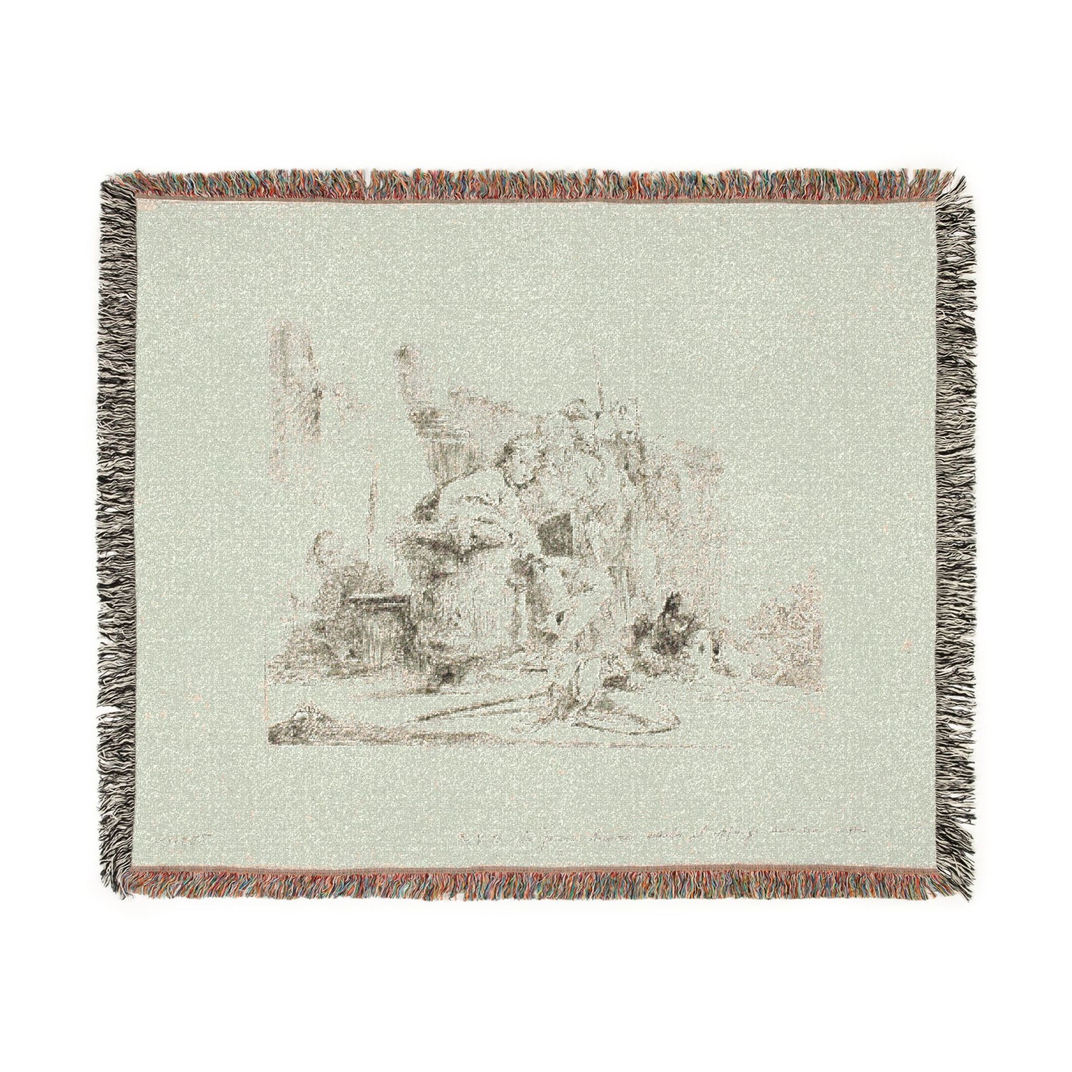 Seated Youth Leaning against an Urn - Giovanni Battista Tiepolo Tapestry Blanket