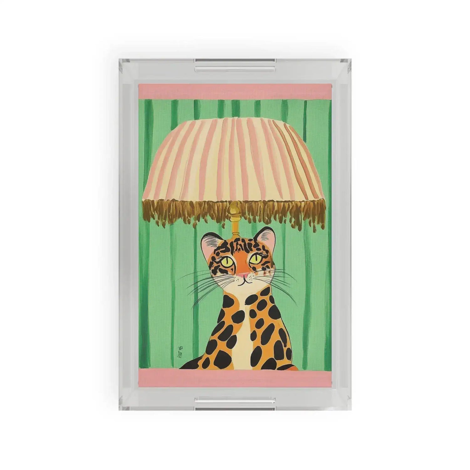 Chic Leopard Lamp Serving Tray