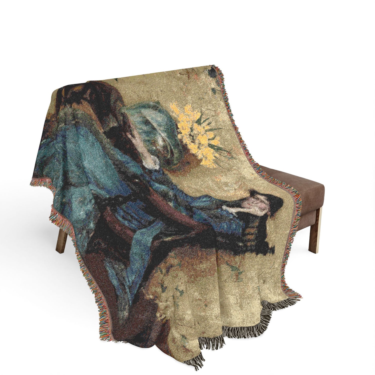 Portrait of Dora Wheeler Woven Throw Blanket