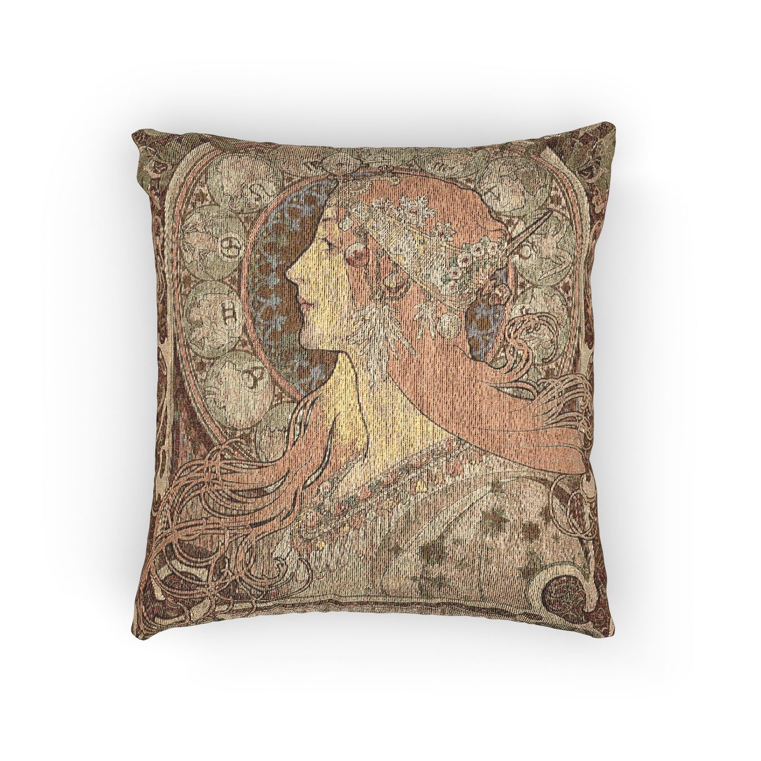 Zodiaque La Plume - Alphonse Mucha Pillow