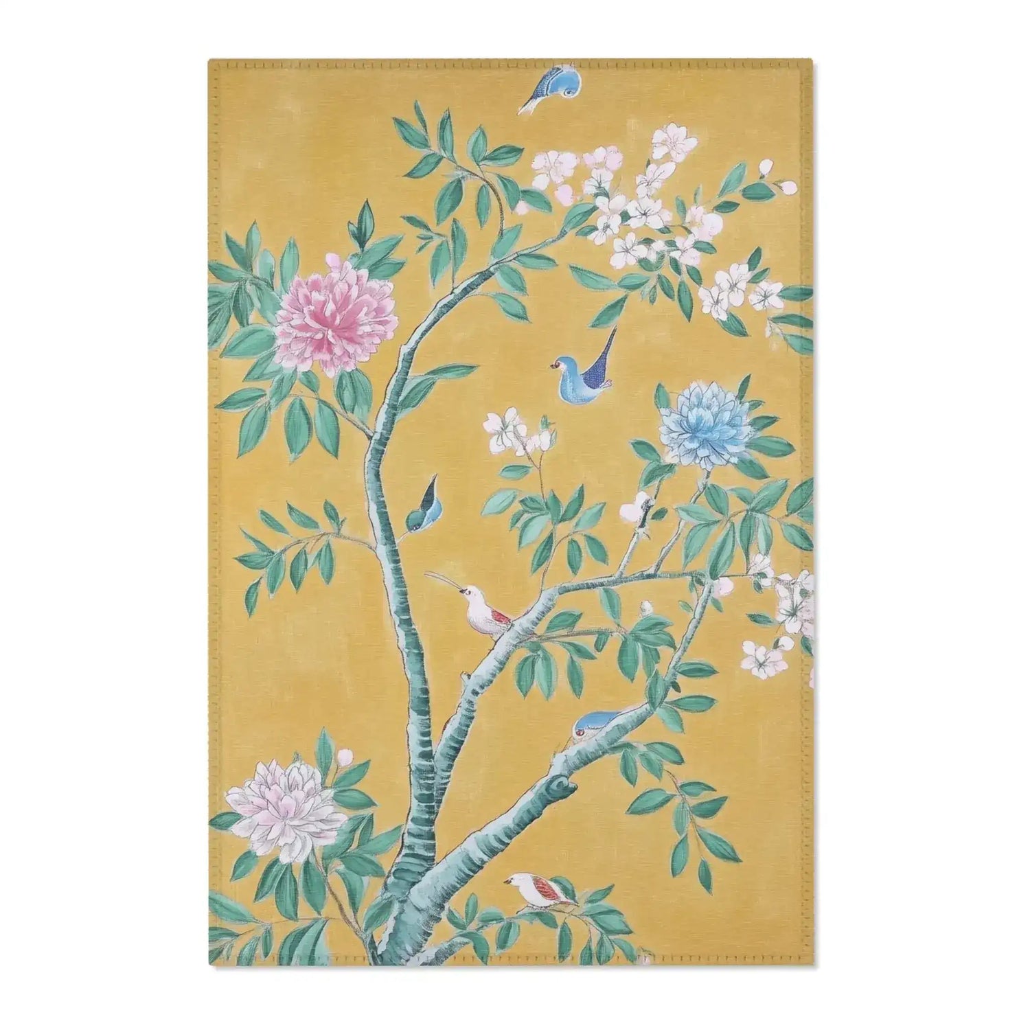 Blooming Birds & Peonies Accent Rug