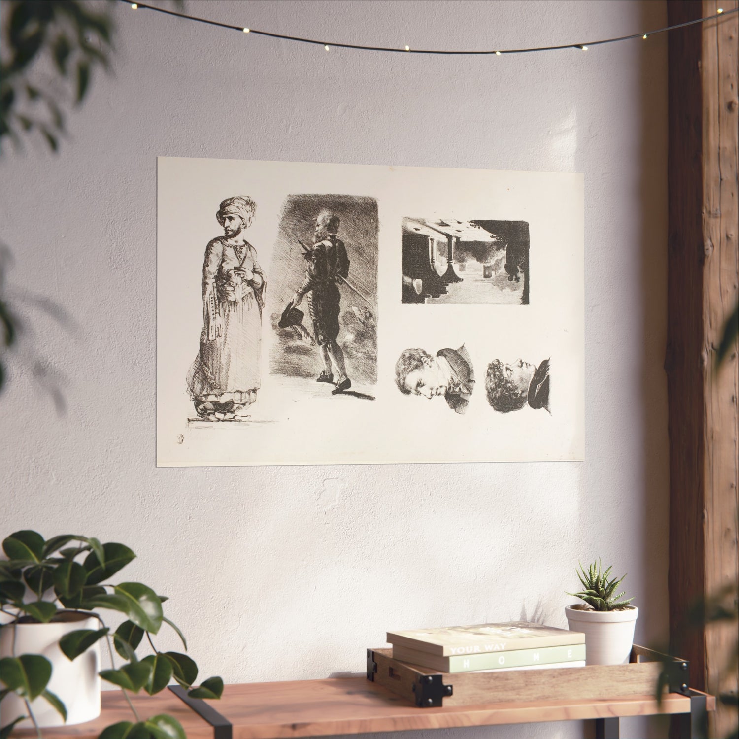 Sheet of Sketches - Eugène Delacroix Fine Art Poster