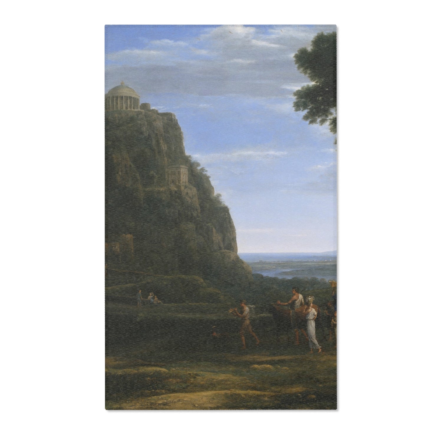 View of Delphi with a Procession - Claude Lorrain Area Rug