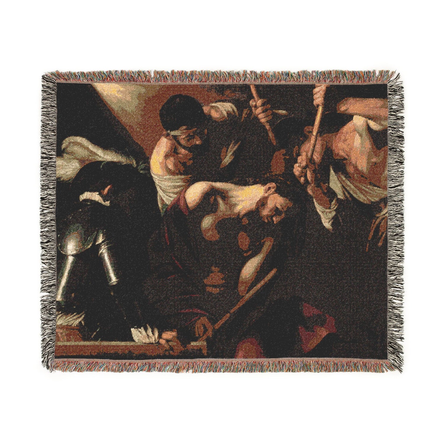 The Crowning with Thorns - Caravaggio Tapestry Blanket