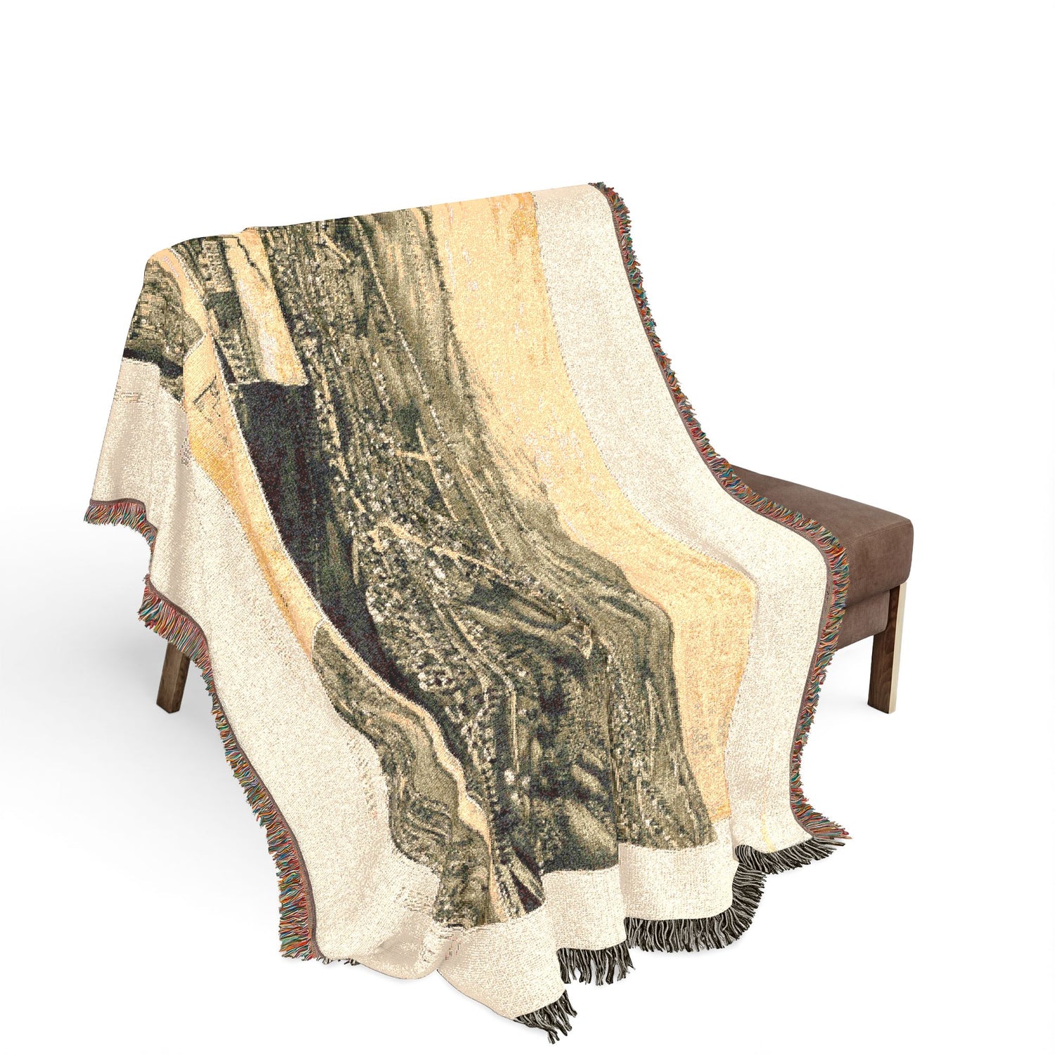 Peterborough, N.H. 1886 Woven Throw Blanket