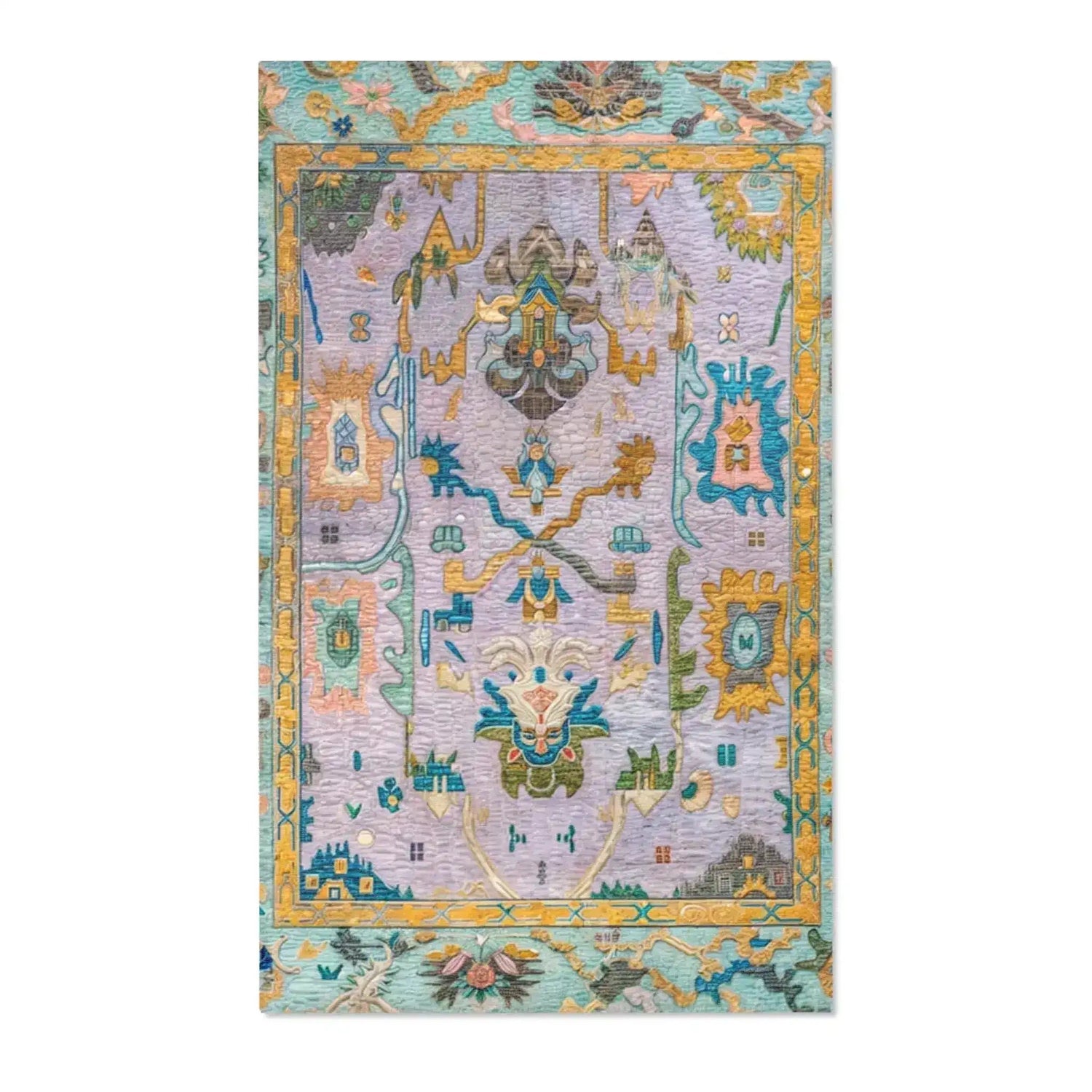 Lavender Oriental-Inspired Accent Rug