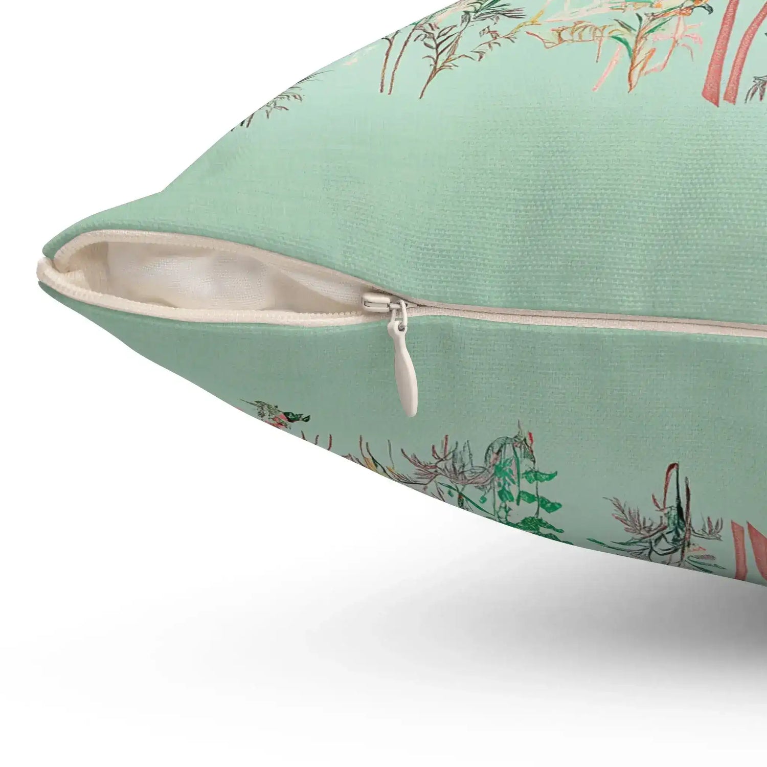 Celadon Courtship Garden Throw Pillow