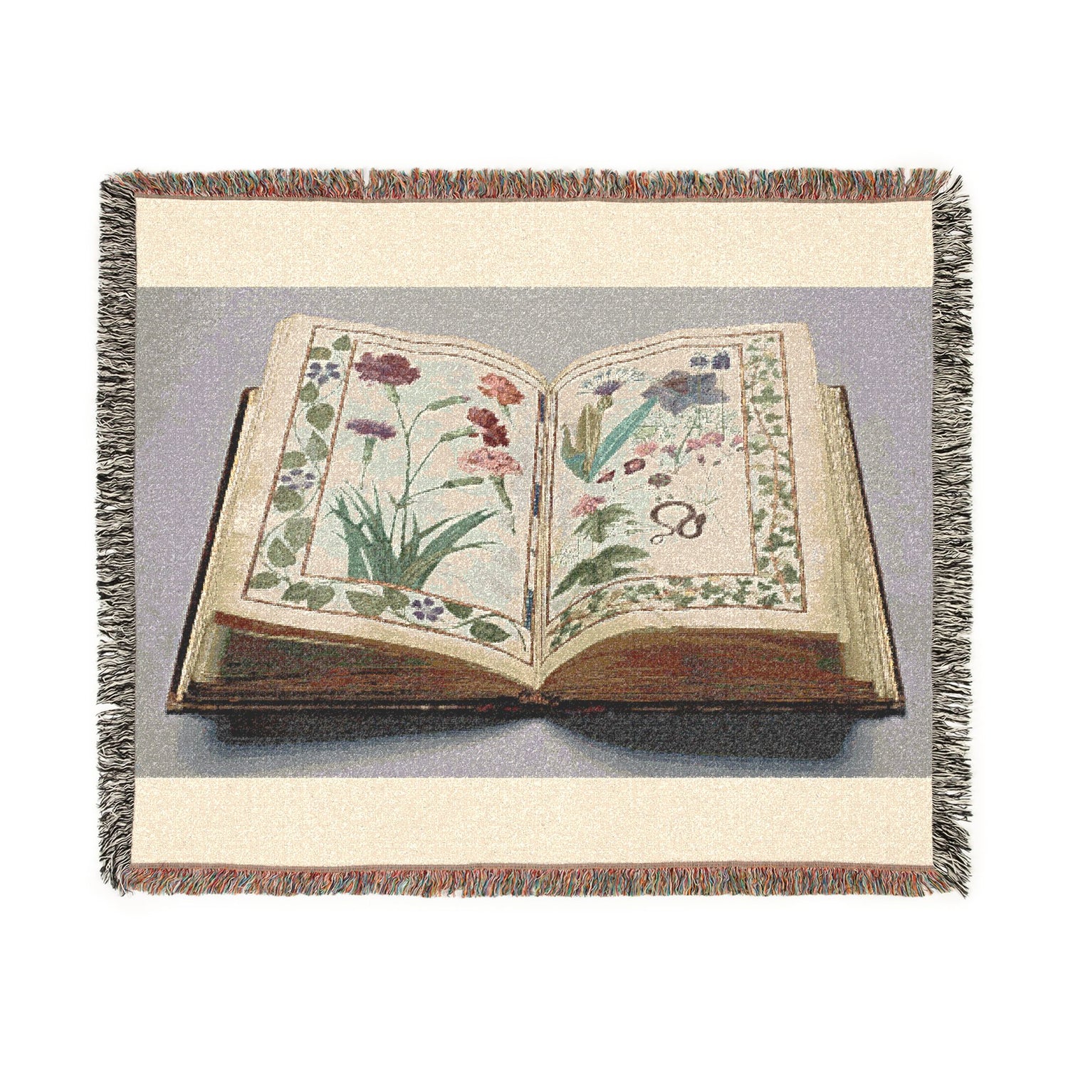 Florilegium (A Book of Flower Studies) Woven Throw Blanket