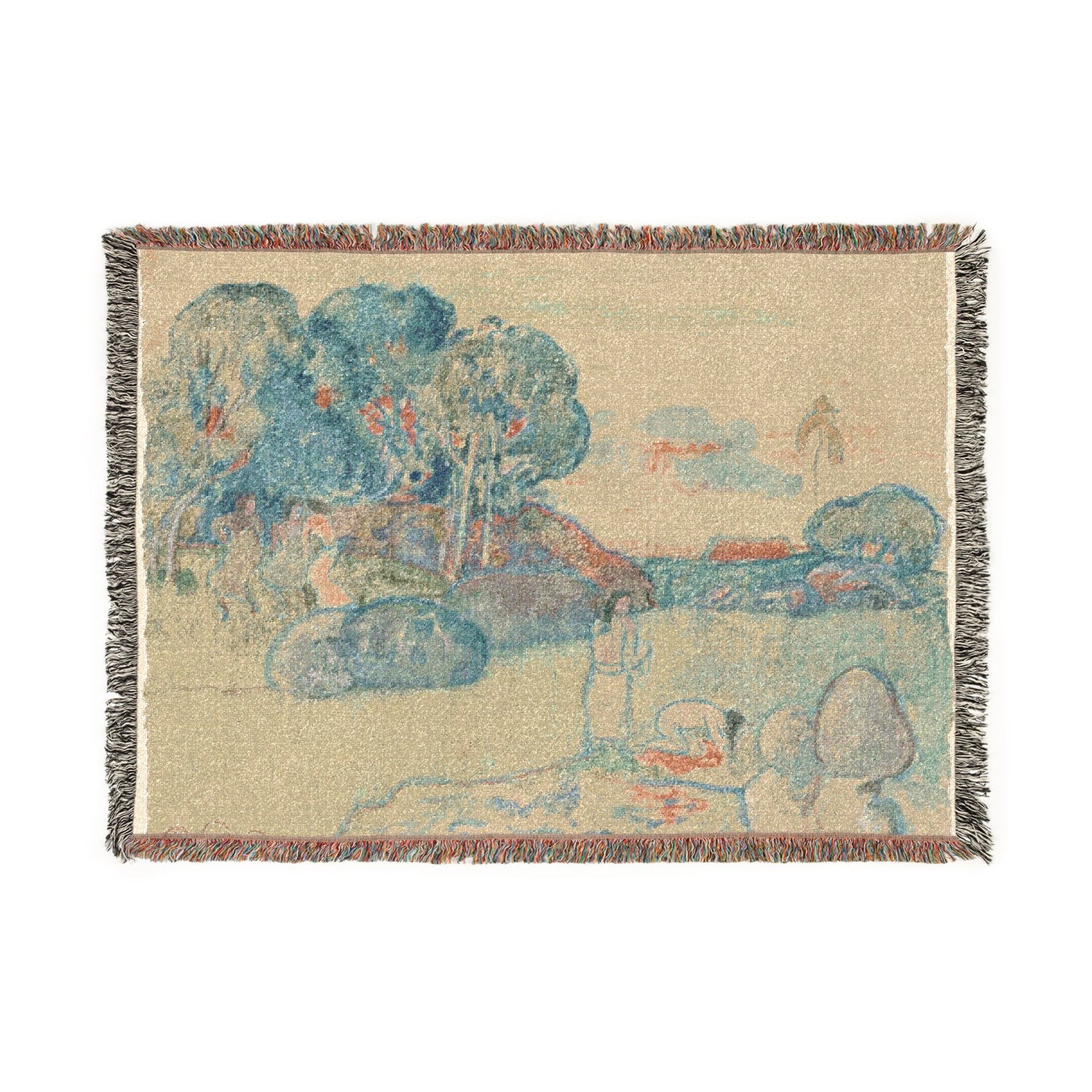 Tahitian Landscape - Paul Gauguin Tapestry Blanket