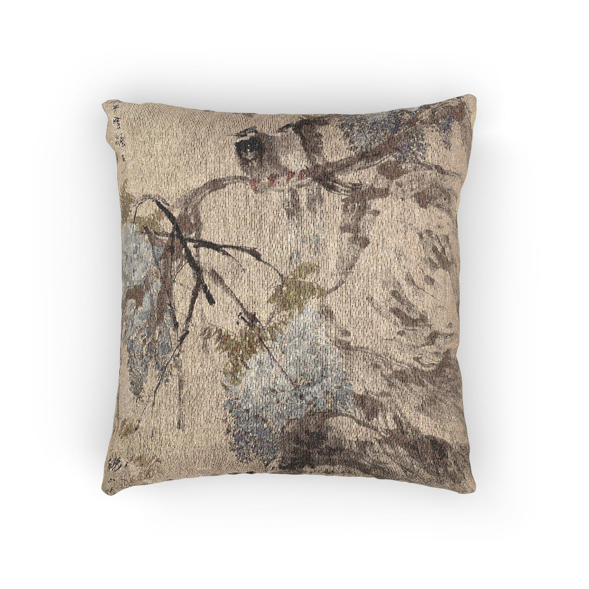 048_paradise-flycatchers-and-wisteria | Woven Pillow - MAIA HOMES