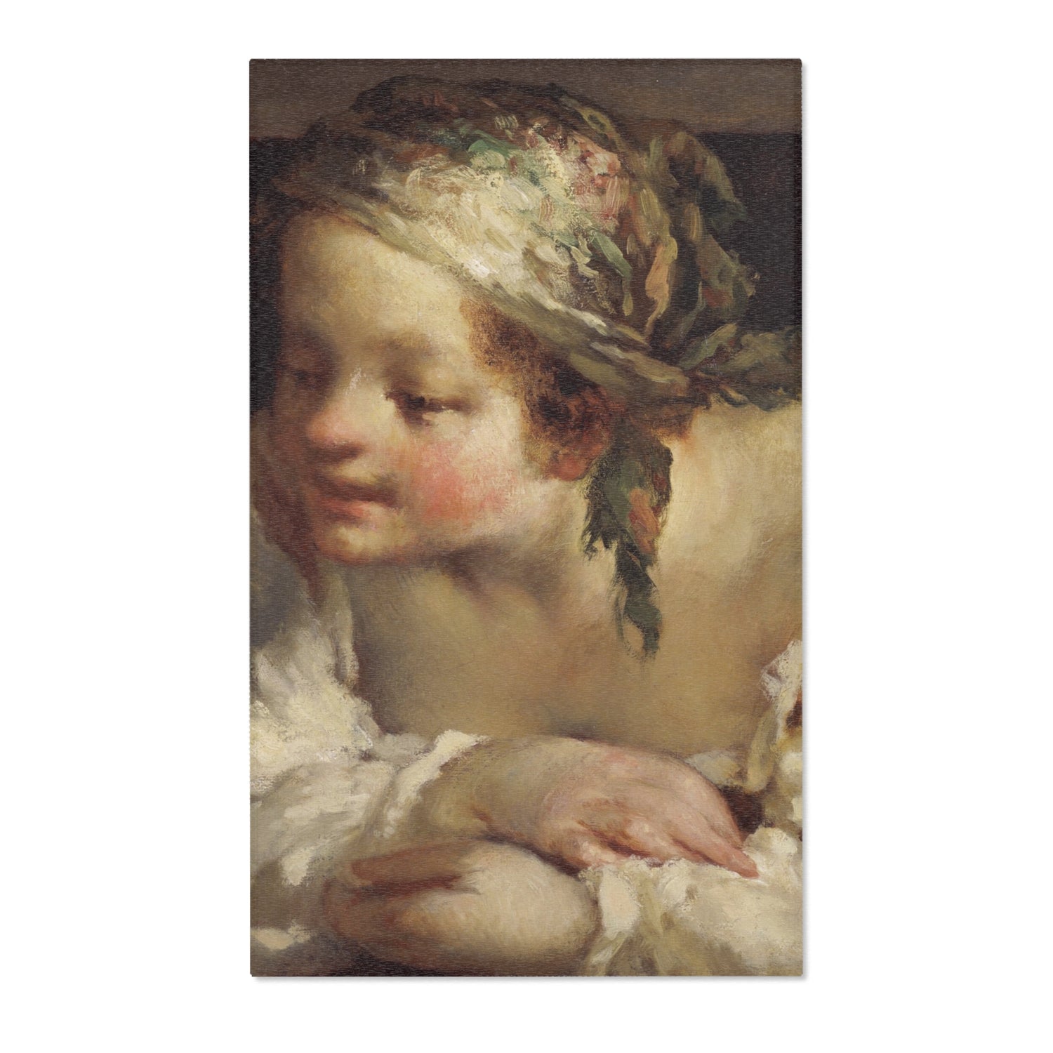 Young Woman - Jean François Millet Area Rug