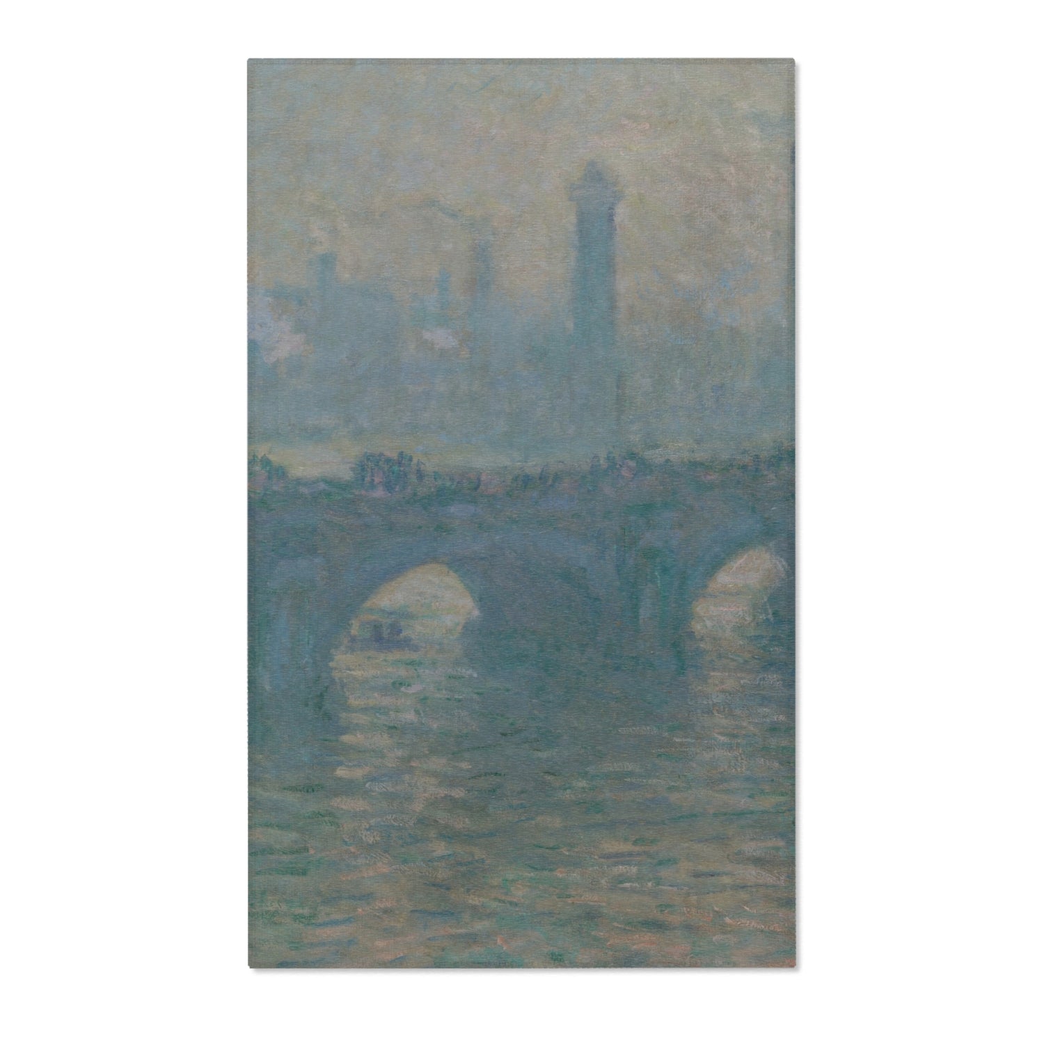 Waterloo Bridge, Gray Weather - Claude Monet Area Rug